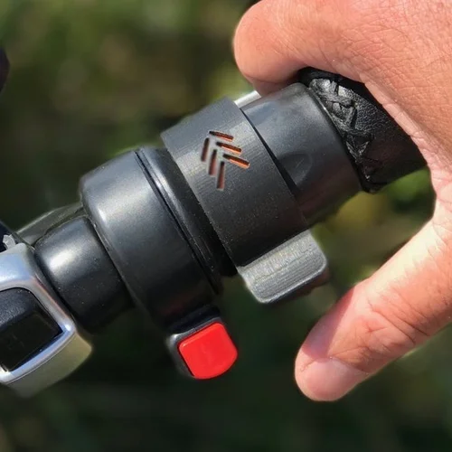 E-Bike thumb throttle similar to some snowmobiles and jet ski watercraft.