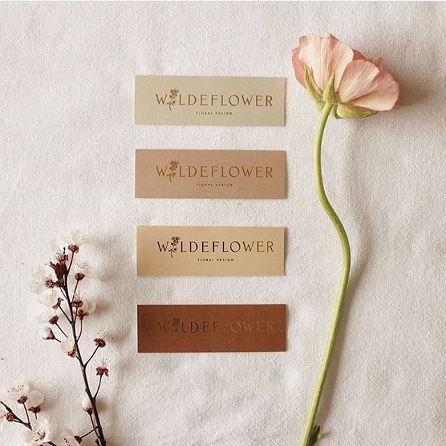 I&rsquo;m loving these gold foiled bouquet tags that we made for @wildeflower_studio! It&rsquo;s such a joy to see a new brand come to life through print.