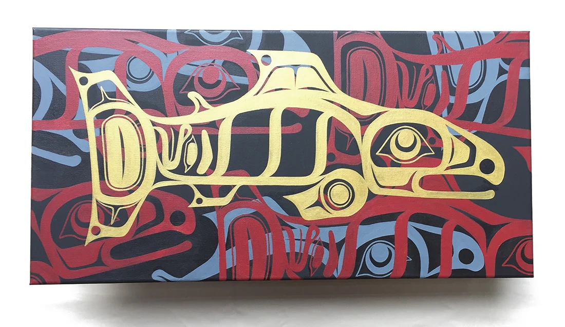 “Salmon Run” / Acrylic on Canvas