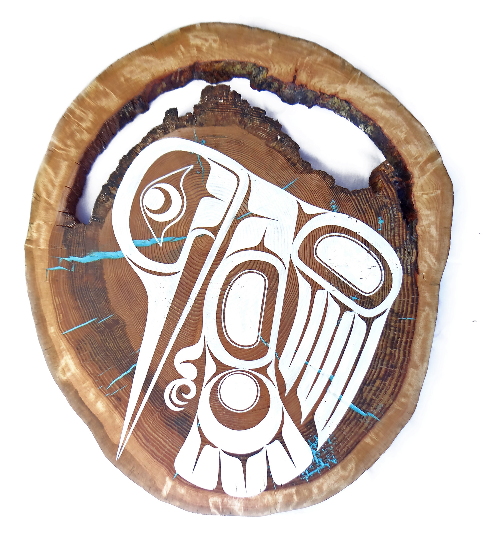 Hummingbird / Live edge maple burl, epoxy, Acrylic