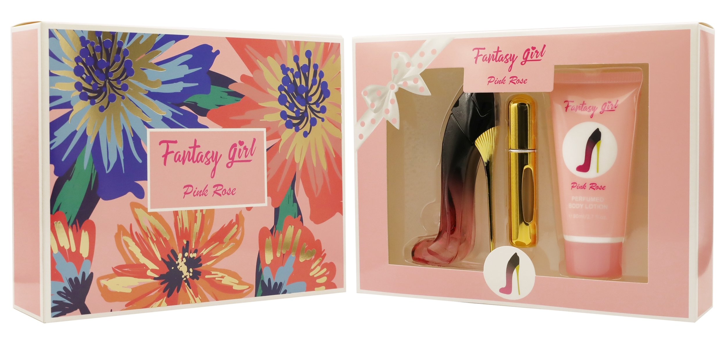 Fantasy Girl Pink Rose 3 PC Set for Women