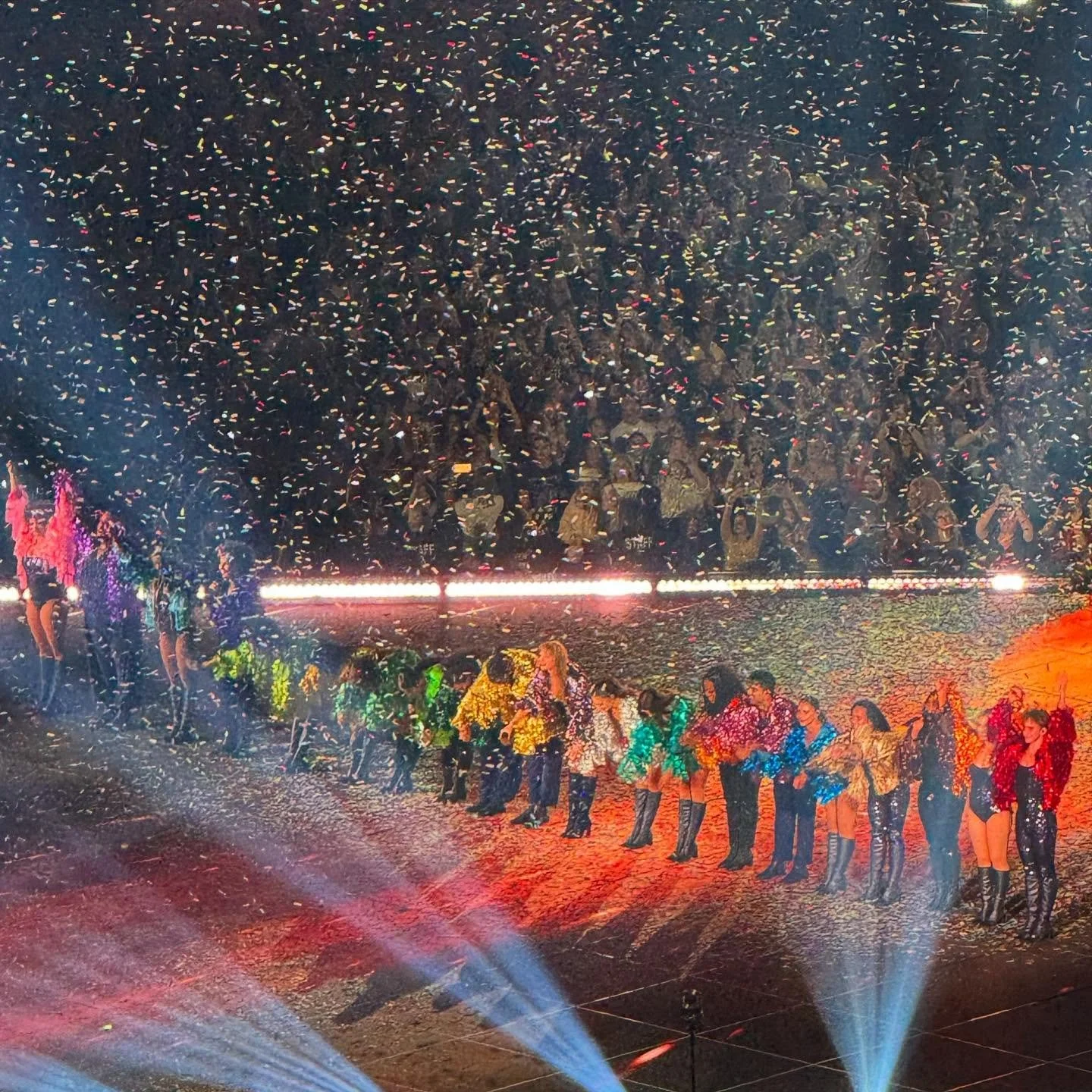 Here&rsquo;s to the last night of The Eras Tour and two of the best and most memorable nights of my life. 💚💛💜❤️🩵🖤🩷🩶🤎💙🤍 #thefinalbow #tstheerastour #checkonyourswiftiefriendstomorrow