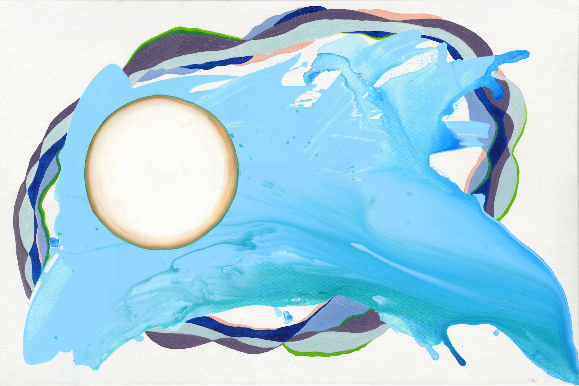 Water and Circles, 36"x24"