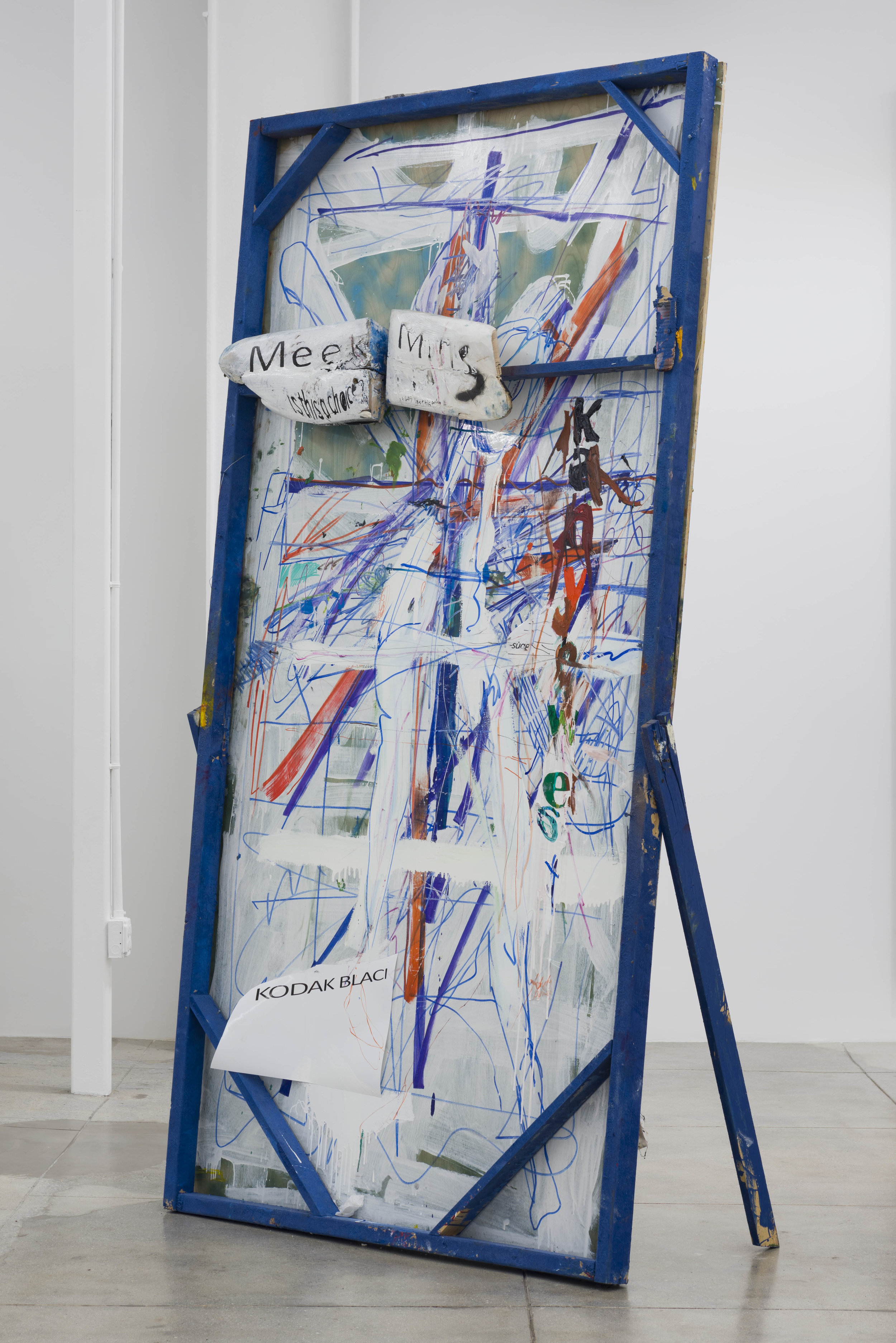 Spencer Lewis Meek Mills (A Simple Diagram of the Recent Discussion Regarding Slavery), 2019 Mixed Media 96h x 50w x 24d inches