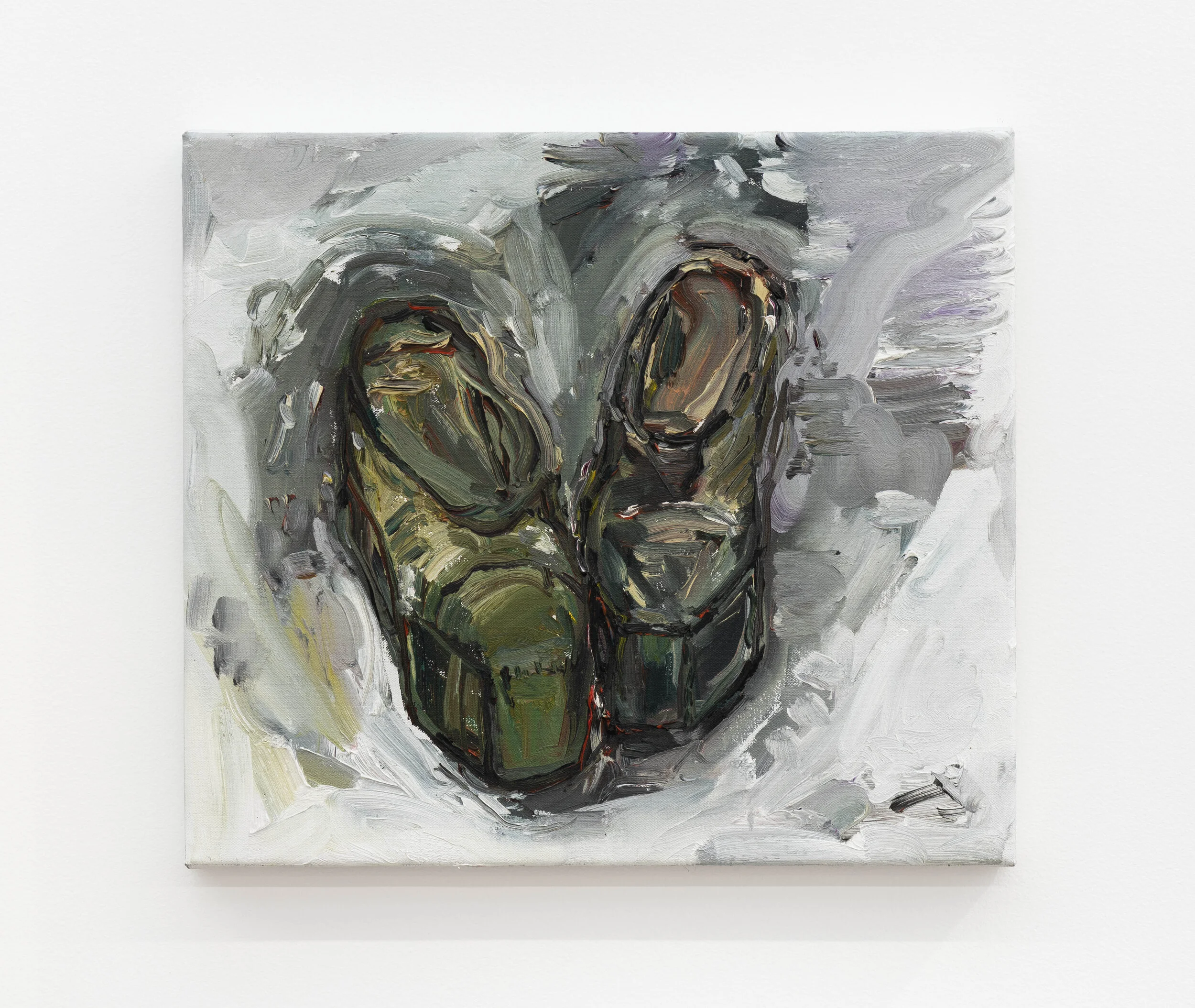  Erin Trefry Nocturne (green clog), 2019 Oil on linen 14h x 16w in / 35.56h x 40.64w cm ET-027 