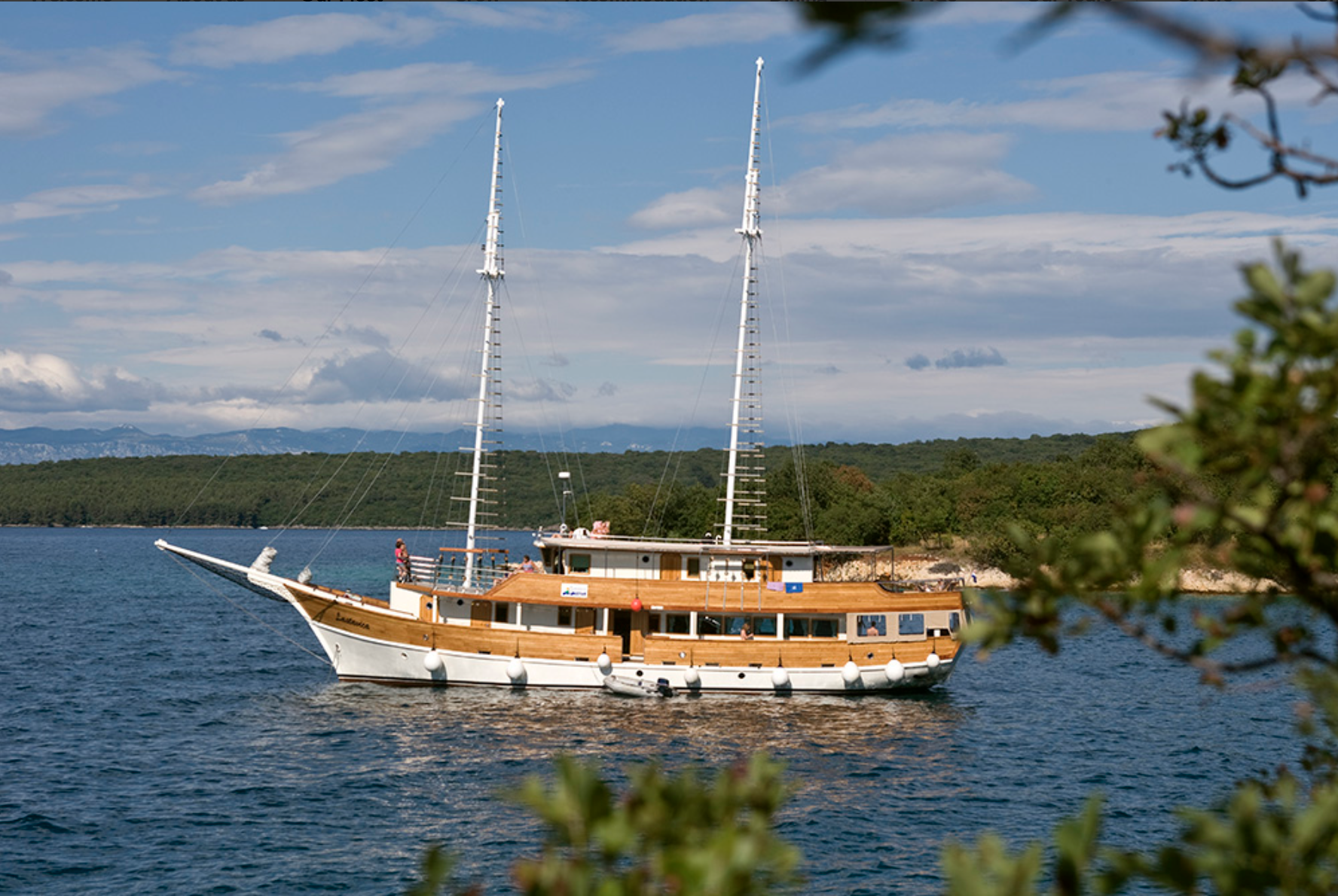 Our accommodation for five nights - the Lastavica or Swallow - taking us from trail head to trail head and the odd cove for a swim in the azure Med waters.