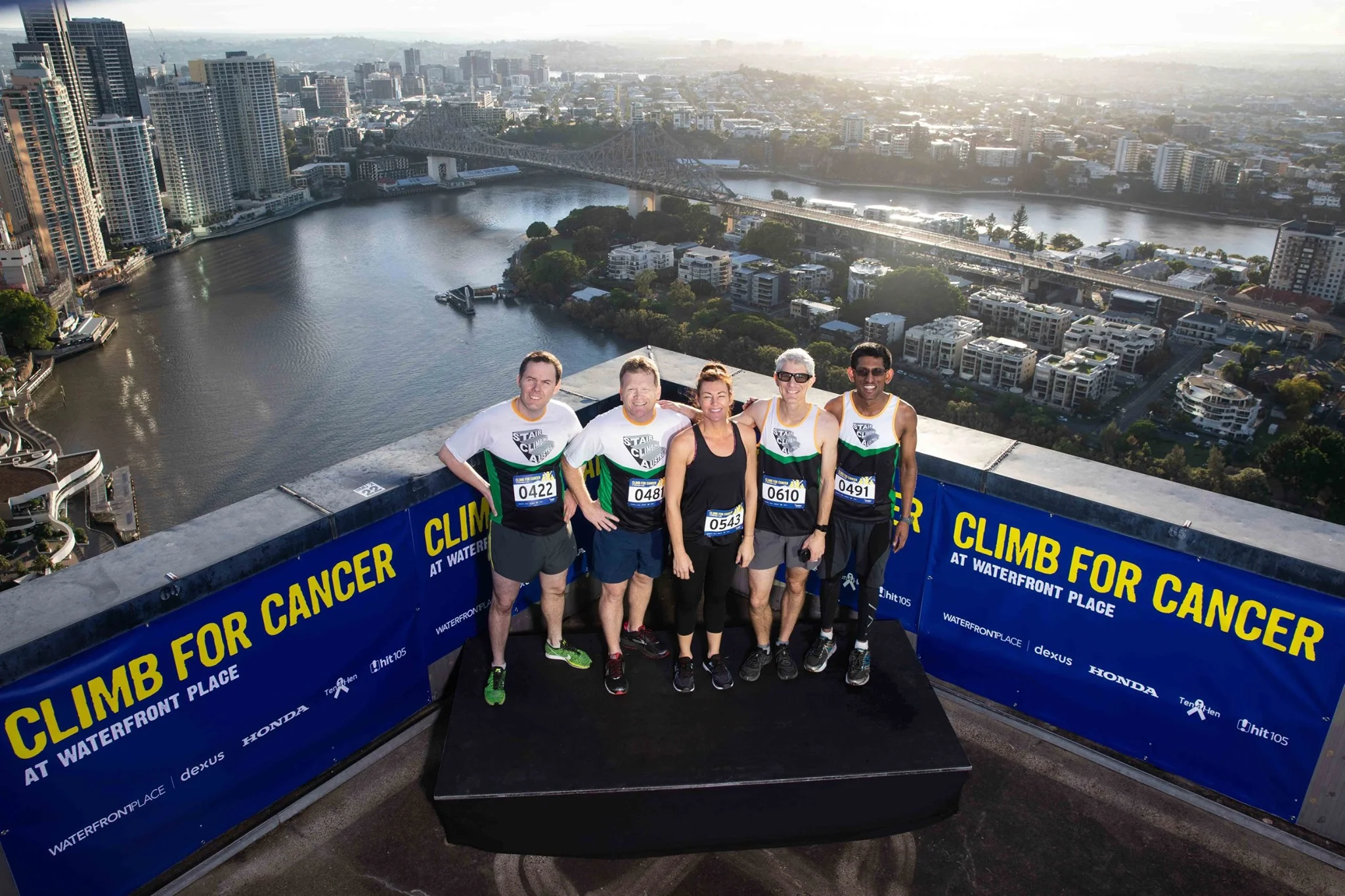 Great views from the top for Grayson, Trevor, Amber, Jason and Arty.