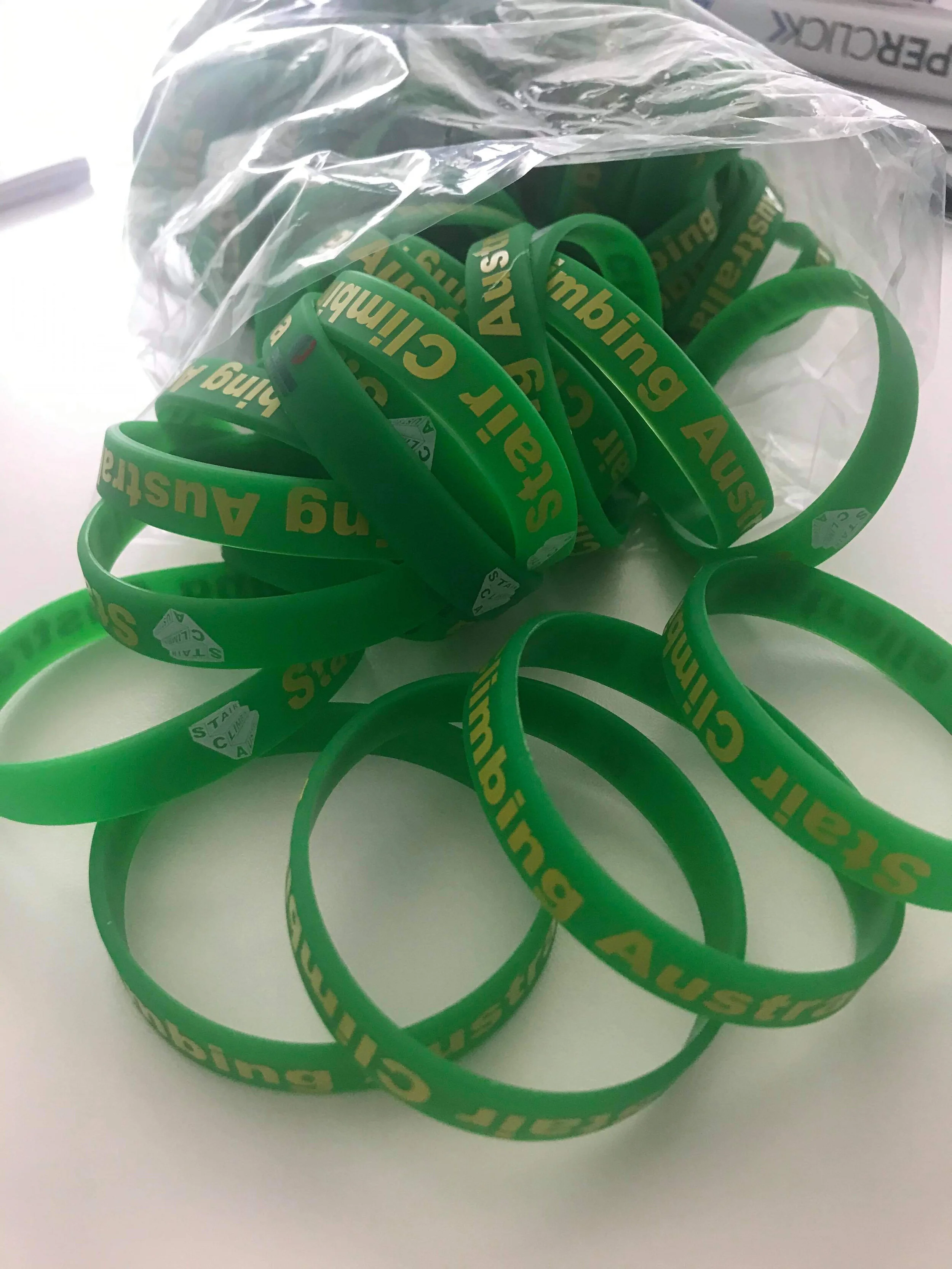 Fresh off the press: New wristbands are in!  