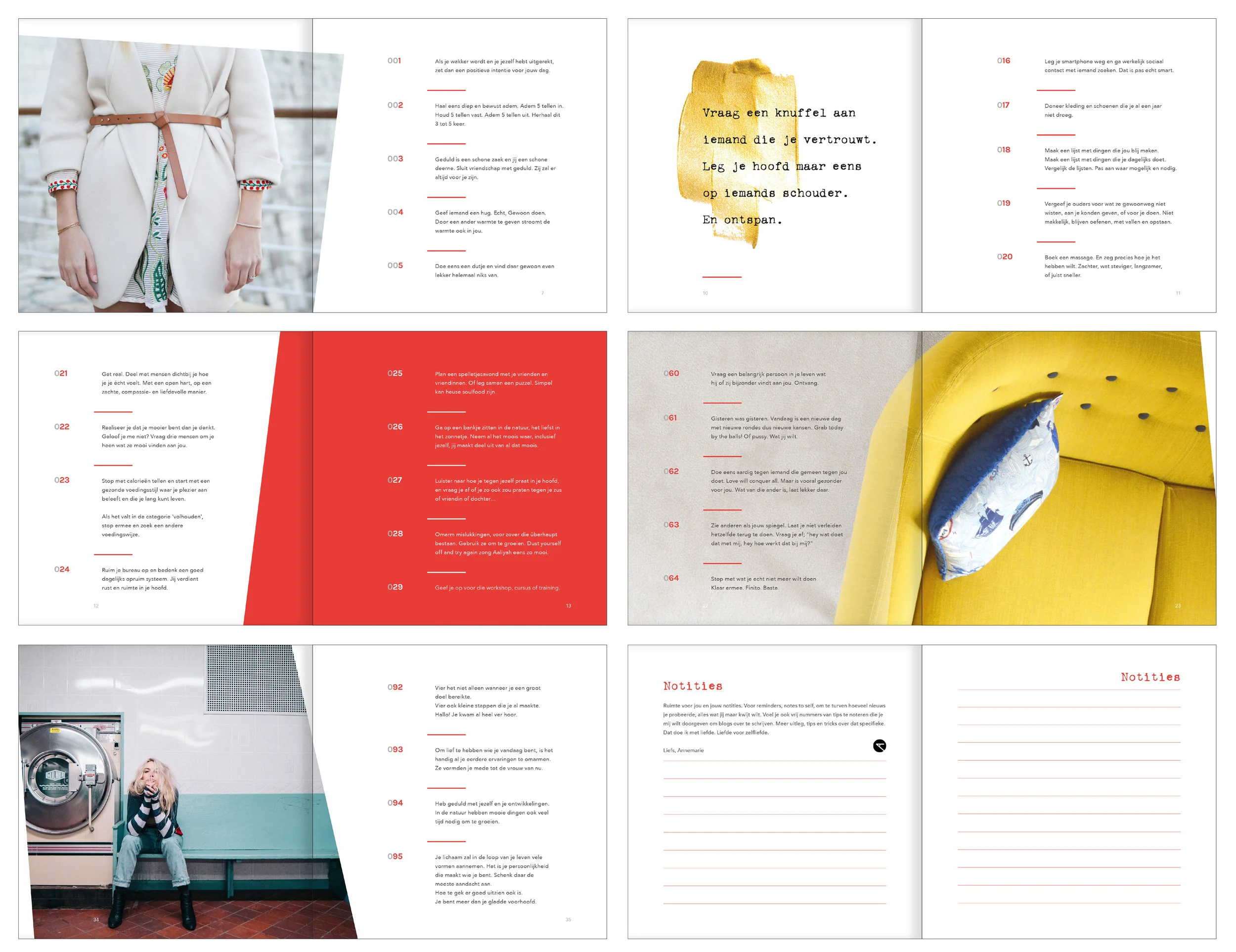 Vormgeving boekje 100 tips voor meer zelfliefde