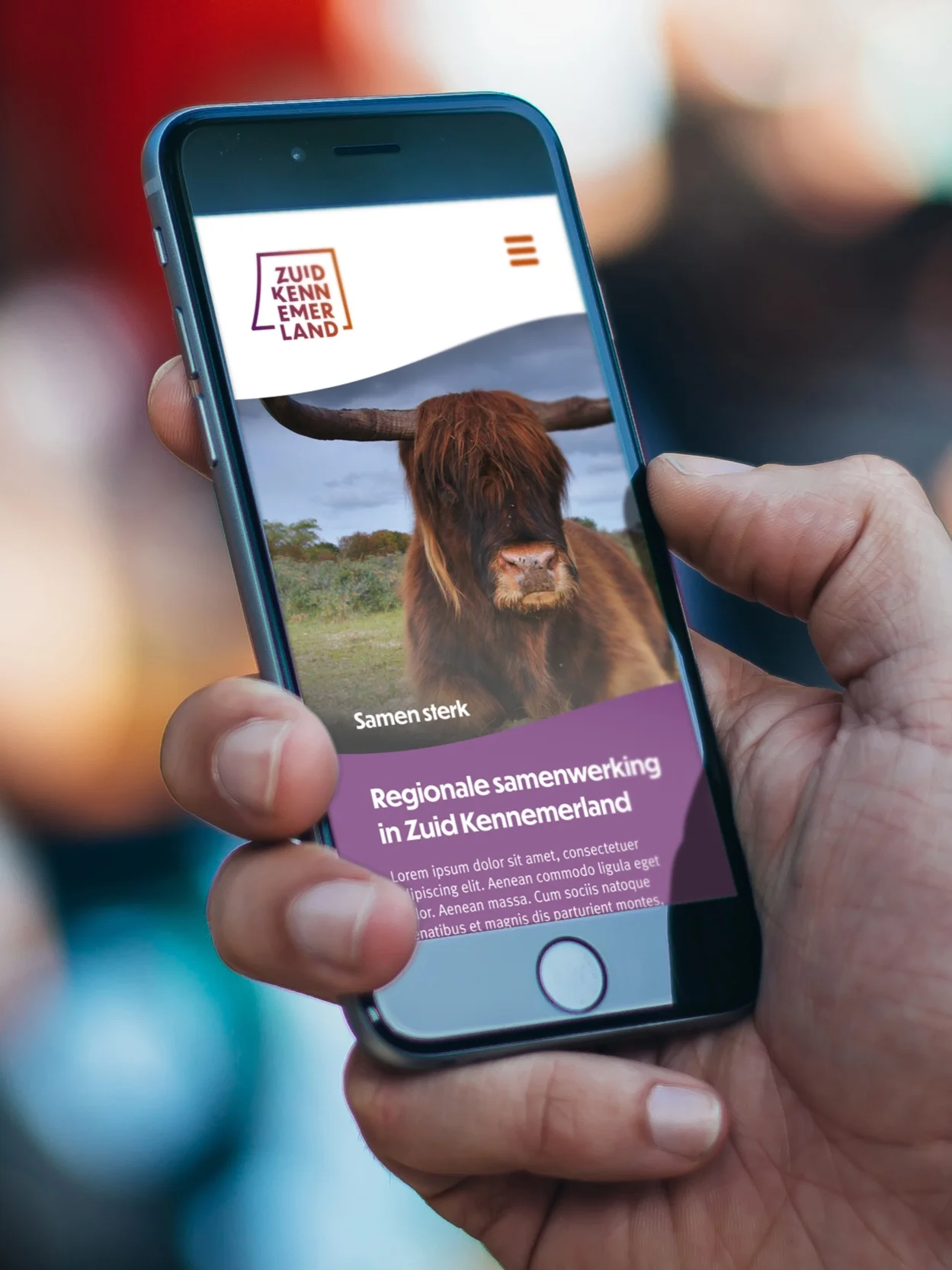 Moke up iPhone Logo Zuid-Kennemerland