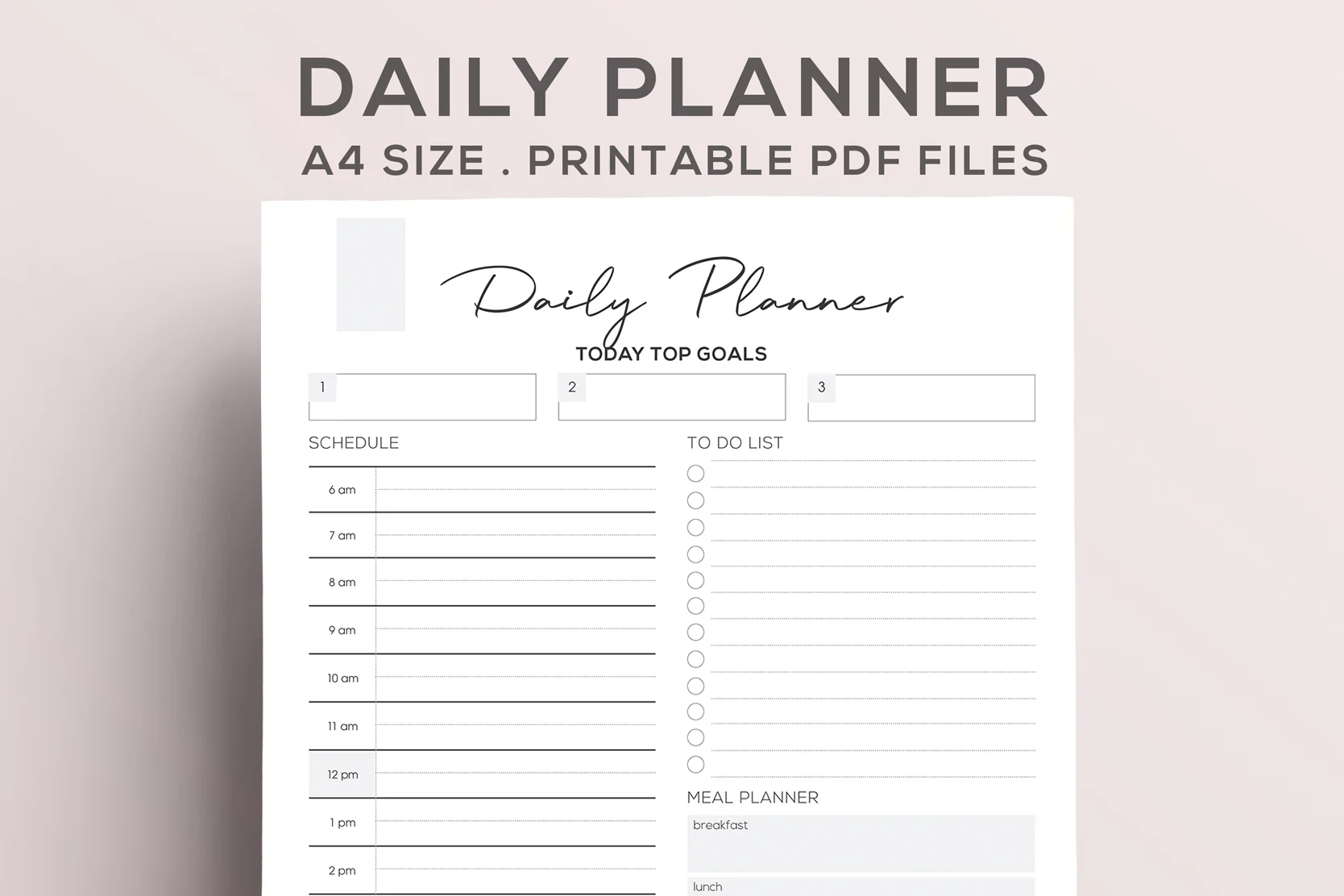 Daily Planner Printable