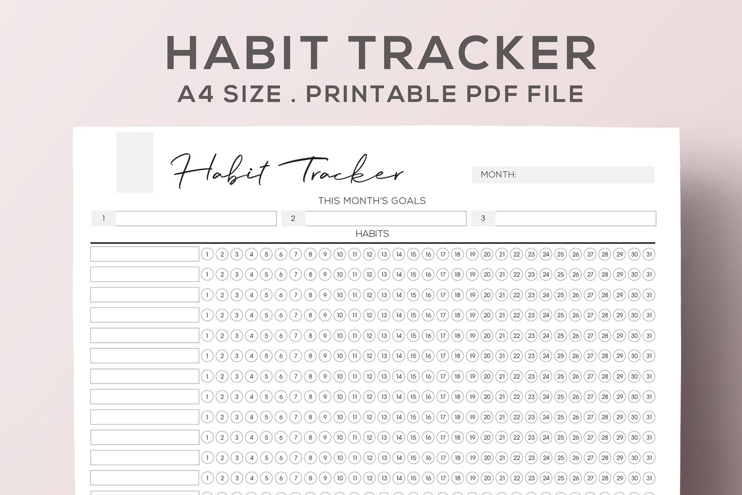 Habit Tracker Bullet Journal Bujo Printable — 2024 Digital Planners by  MADEtoPLAN