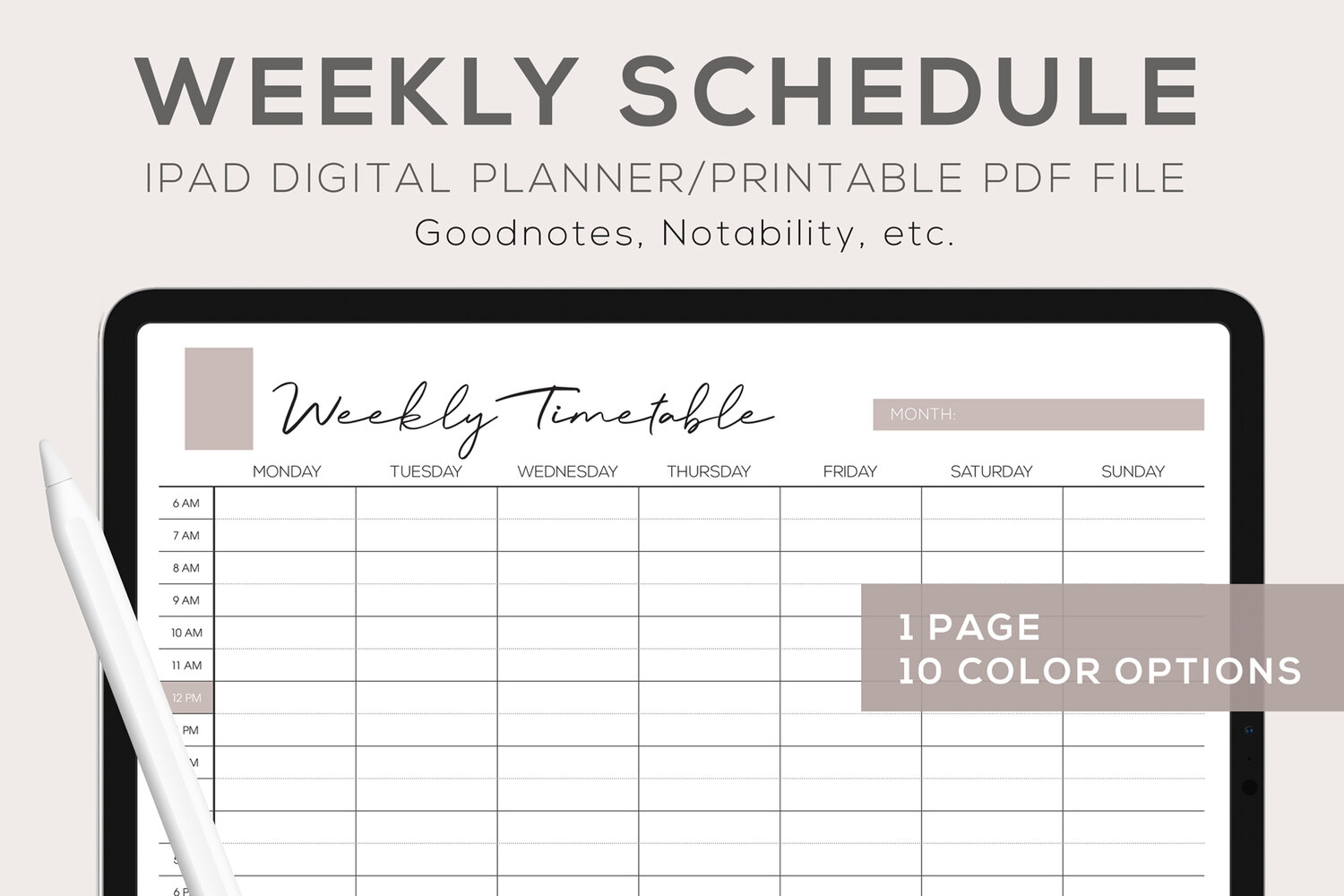 Digital Weekly Planner – TinyYume
