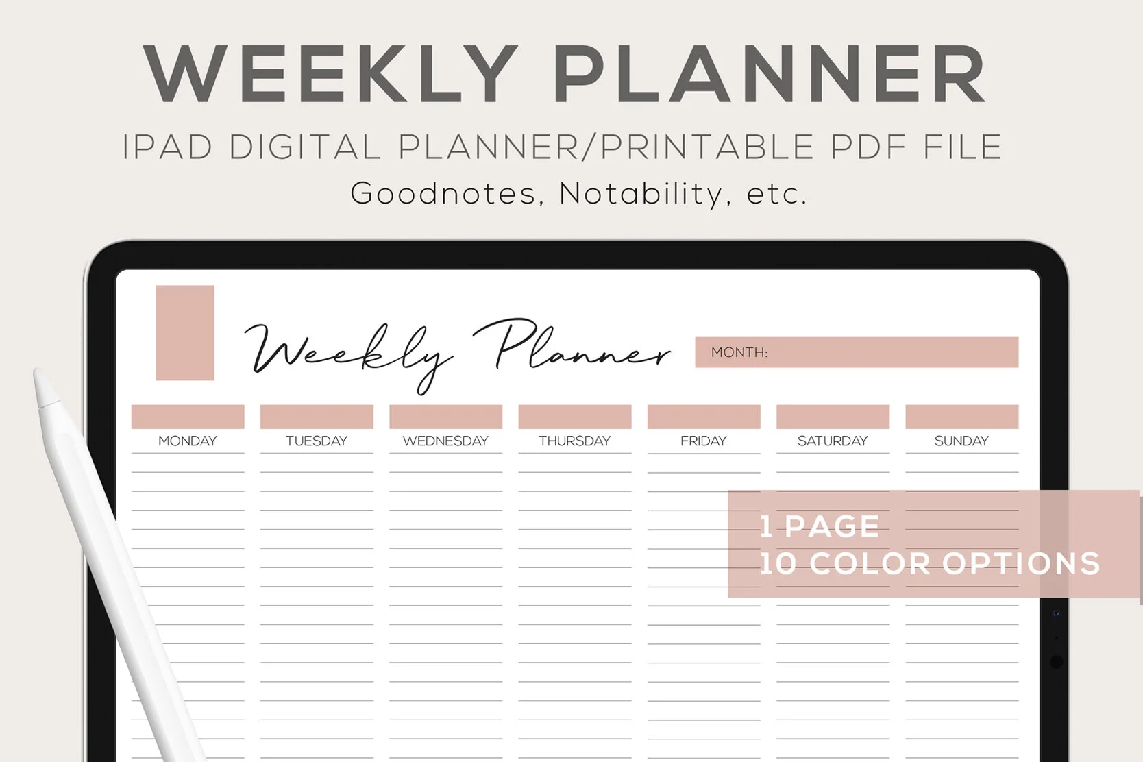 Digital  Weekly Planner