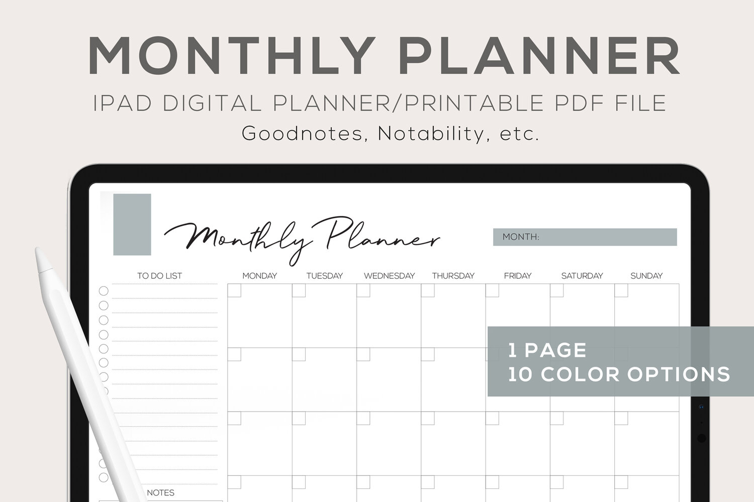 Digital Monthly Planner — 2024 Digital Planners by MADEtoPLAN