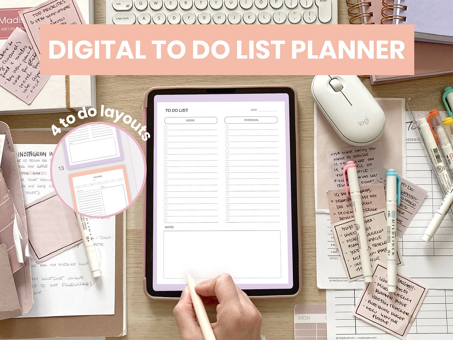 To Do List Planner — 2024 Digital Planners by MADEtoPLAN