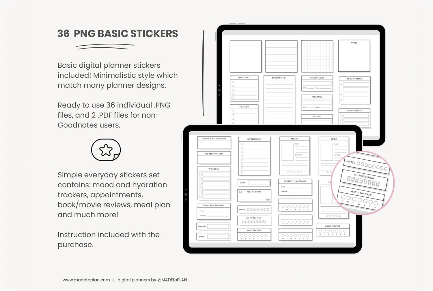 Everyday Digital Stickers 2.0 — 2024 Digital Planners by MADEtoPLAN