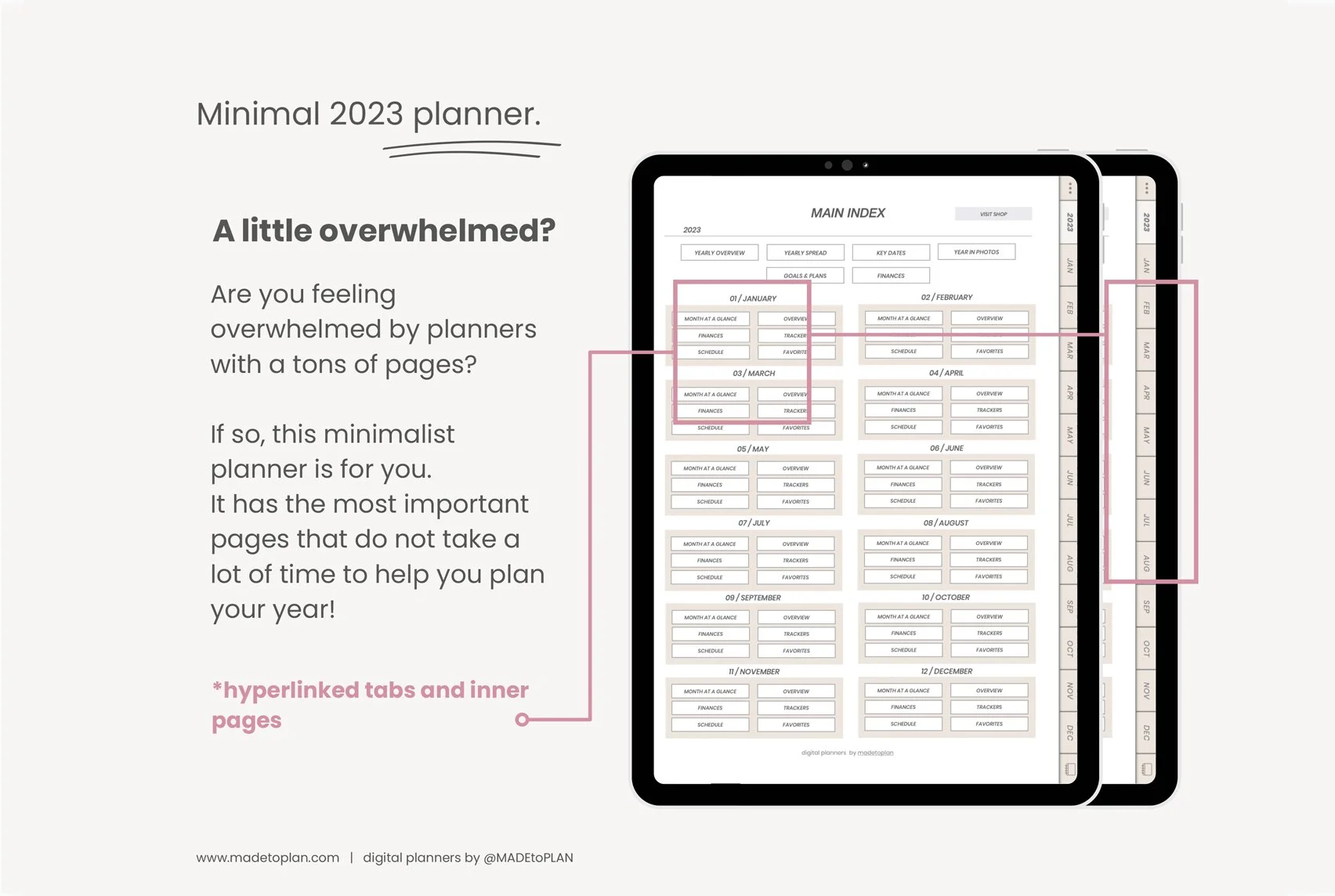 Digital Planners Personalized Planners By MADEtoPLAN
