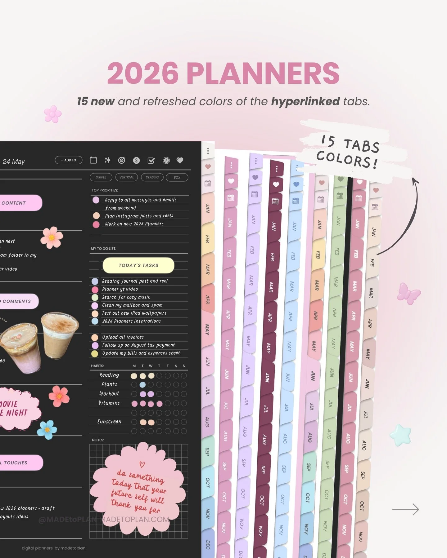 ✨NEW 2026 PLANNERS ARE HERE! ✨ comment PLANNER below and I will sent you more details about the new 2026 planners and what&rsquo;s new! ✏️💌

Comes with new Bubble Glass theme, dark mode, integration, new tabs colors and much more! 📆😍✨

Using my ne