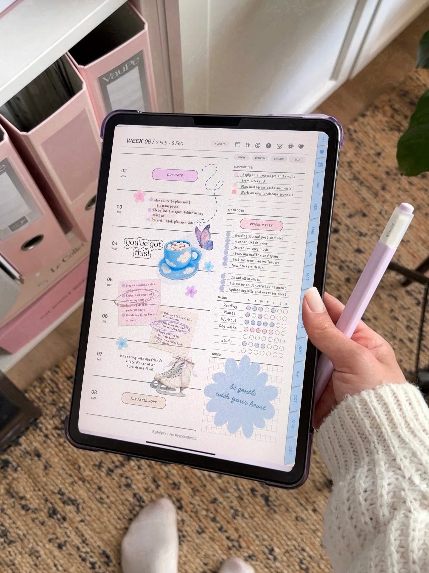 Blue tabs planner is such a vibe 🩵✨ comment PLANNER below and I will sent you more details about the new 2026 planners and what&rsquo;s new! ✏️📆

Swipe left for some note-taking ASMR ✏️📓💖

Using my new 2026 Planner and my Handwritten Font: Kate&r