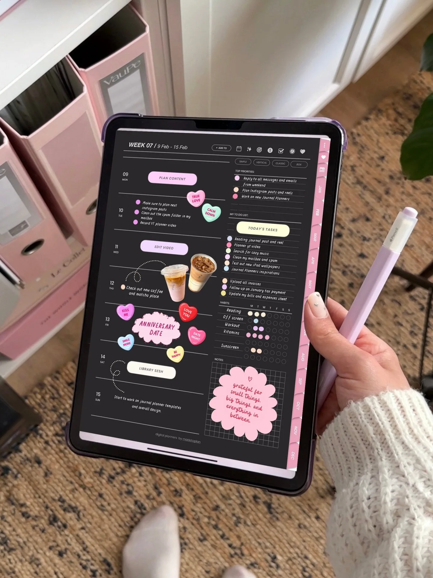 Who said dark mode has to be boring? 😂😍💗 comment PLANNER below and I will sent you more details about my Dark Mode 2026 Planner and New Candy Hearts Stickers✏️📆  Btw the new Romance &amp; Romantasy Stickers just dropped! 💞
Swipe left for some no