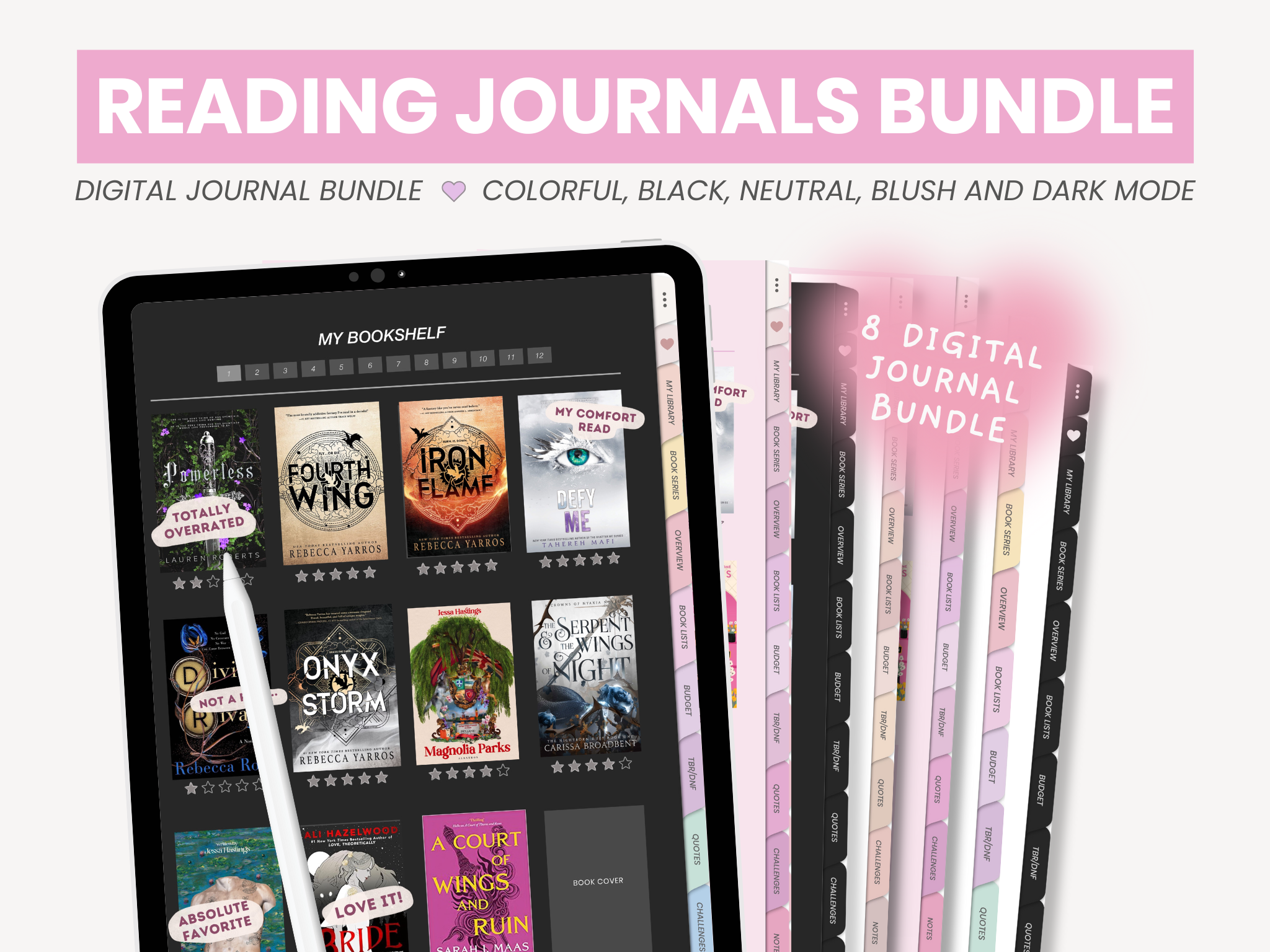 Digital Reading Journal - Digital Stationery by MADEtoPLAN
