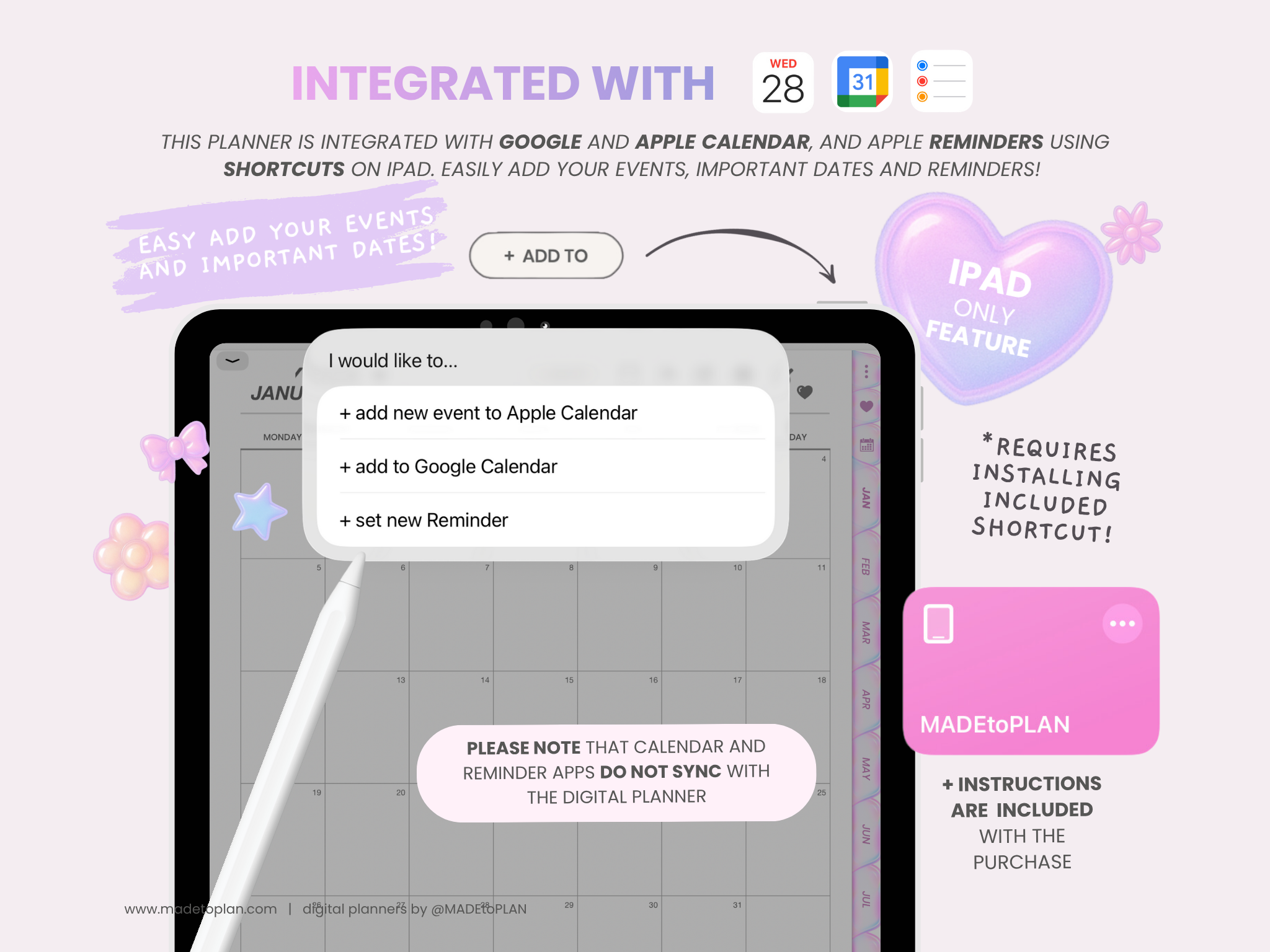 2026 PLANNERS - Digital Stationery by MADEtoPLAN