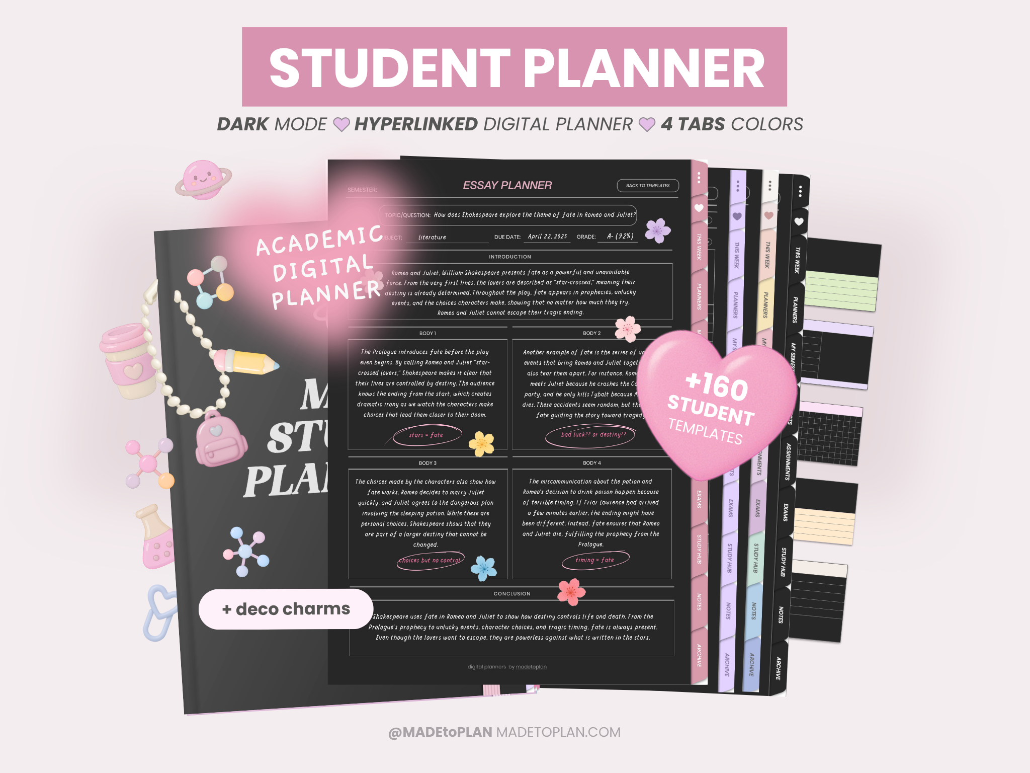 Student Planner DARK MODE