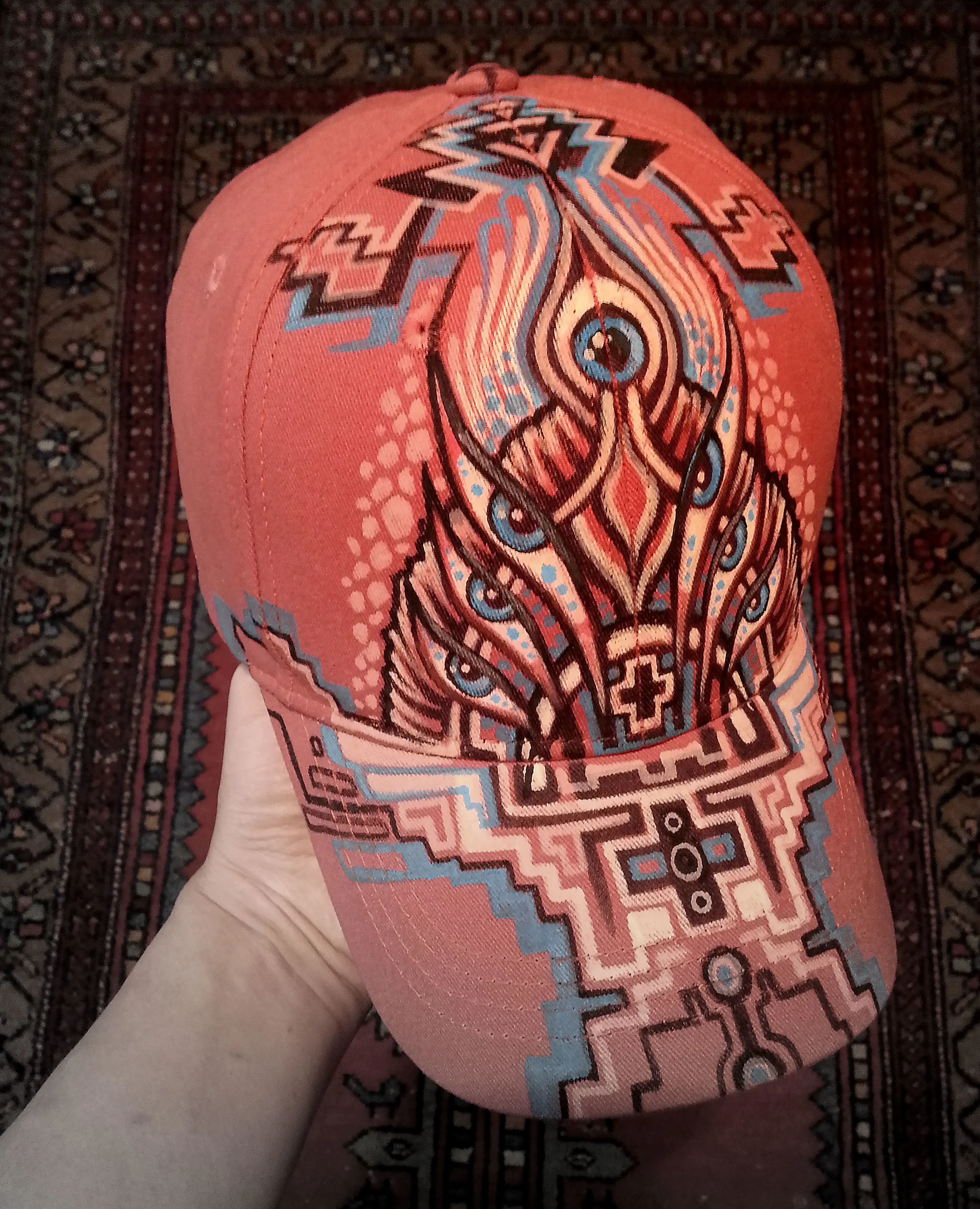 handpainted-caps-julia-pandit-jannasch-festival-geometric-pattern-unique-one-of-a-kind-3.jpg