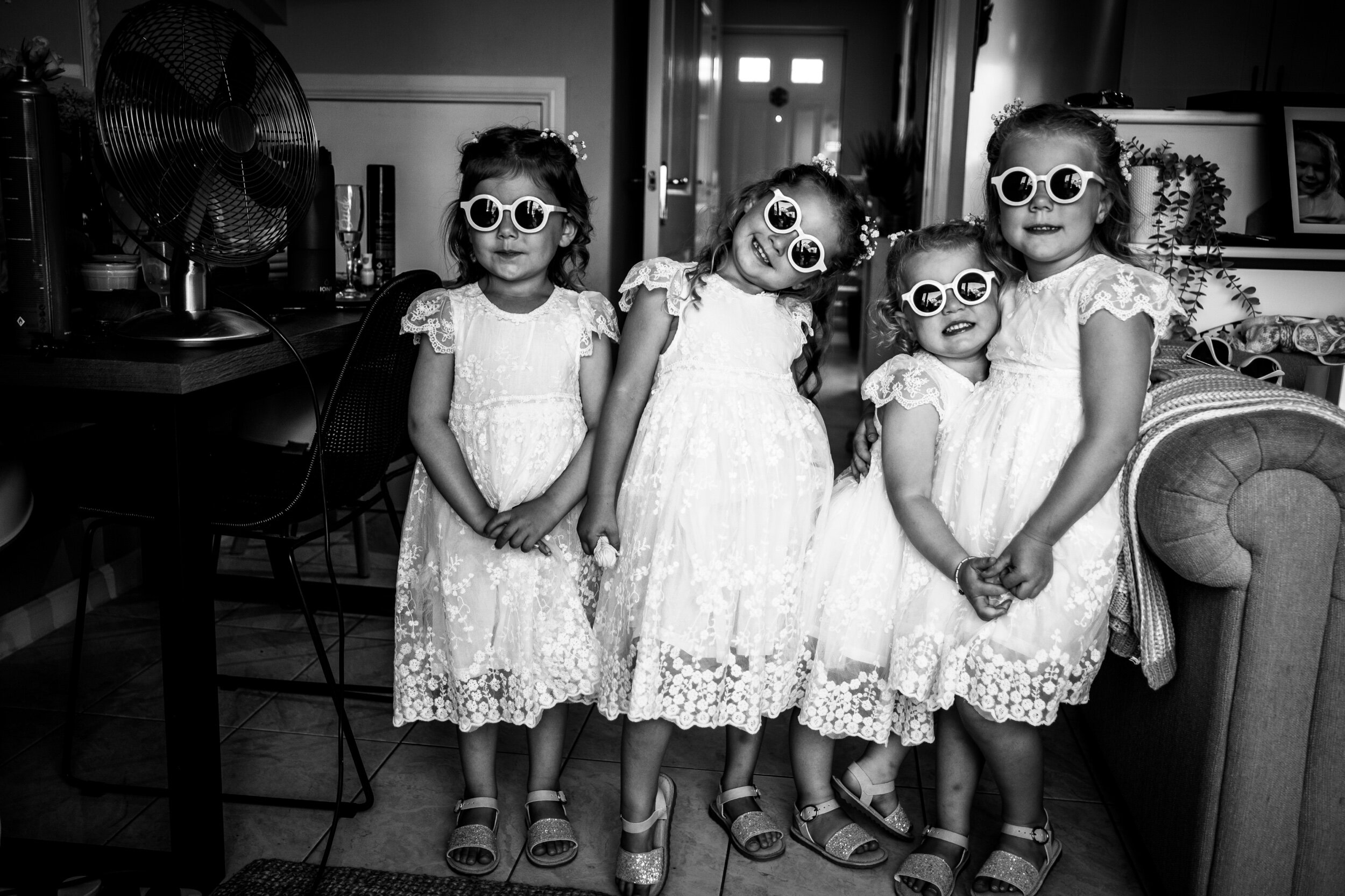 Four flower girls