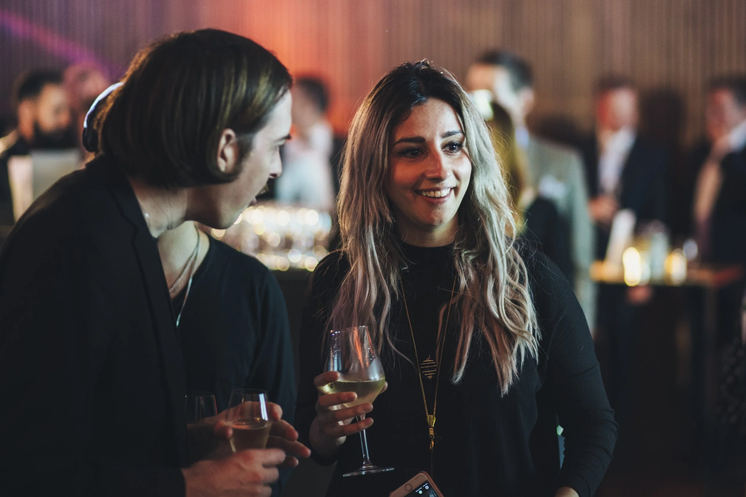 Guests enjoying the warmth and atmosphere