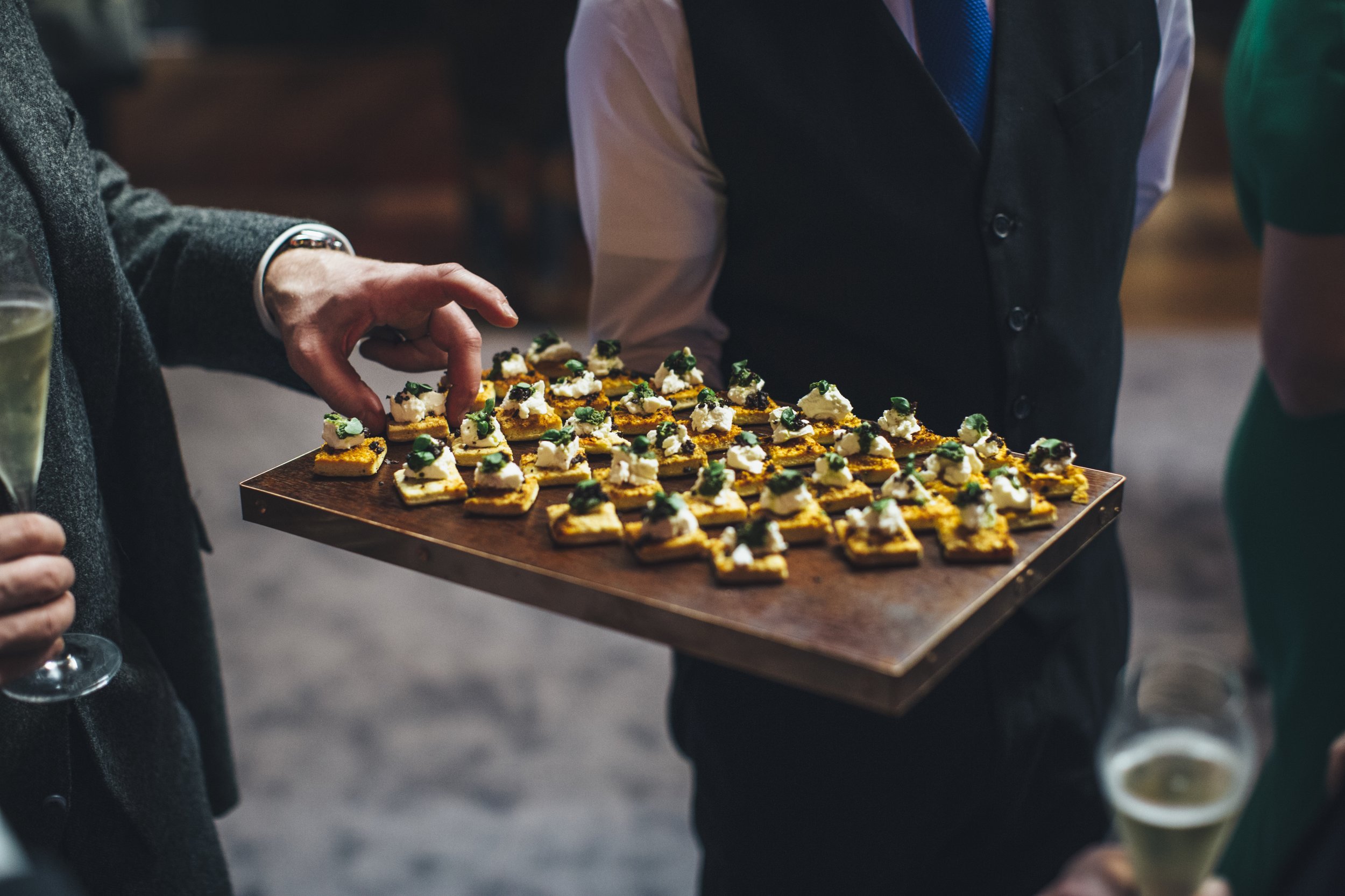 Guests discovering our canapes