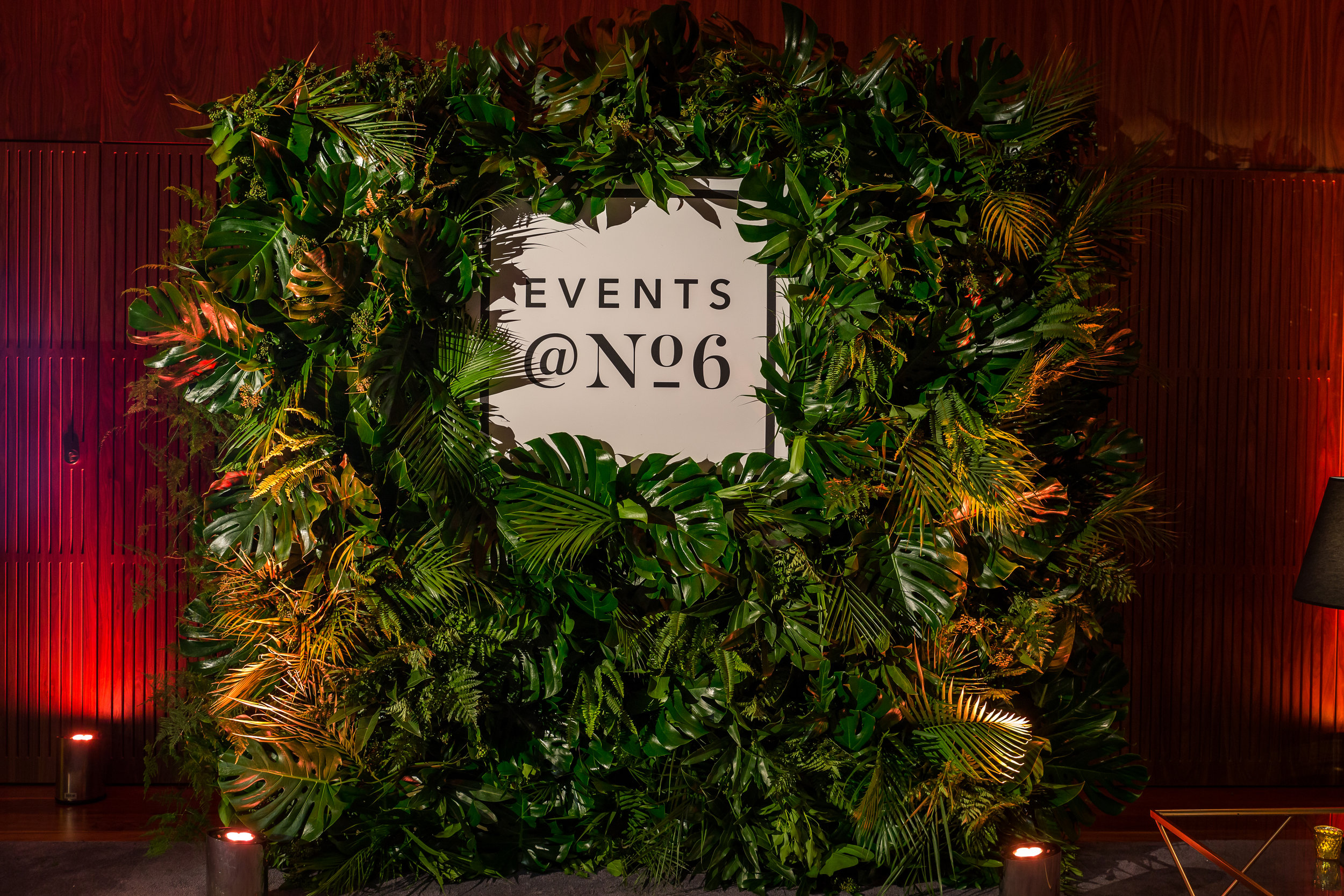 Events @ No 6 Foliage Wall