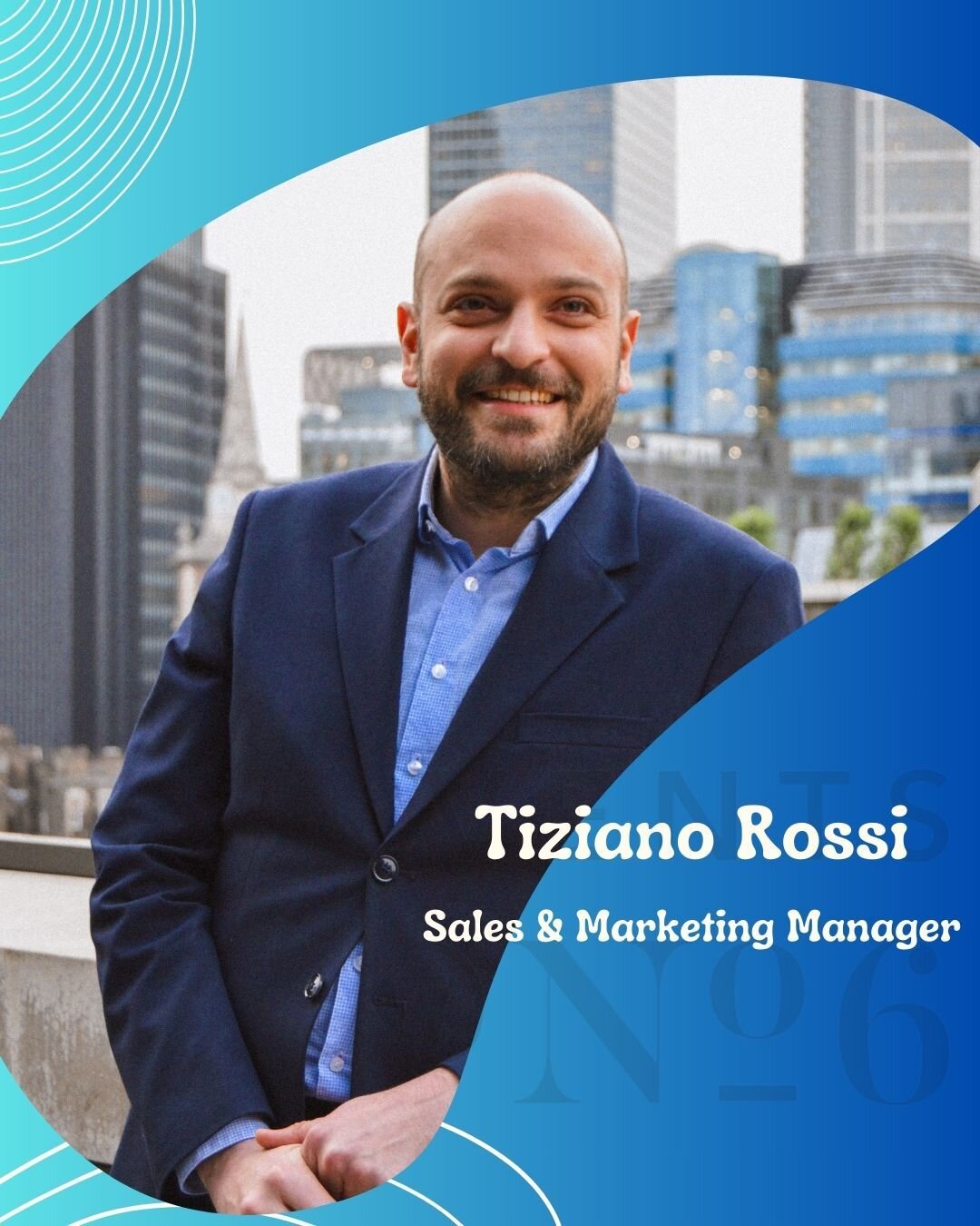 Meet Tiziano!!

Q: When did you join the company?
- I joined Events @ No 6 as the Sales and Marketing Assistant Manager just after the pandemic, in September 2021. 
It's been great to see events coming back to the level we were used to in 2019 and my