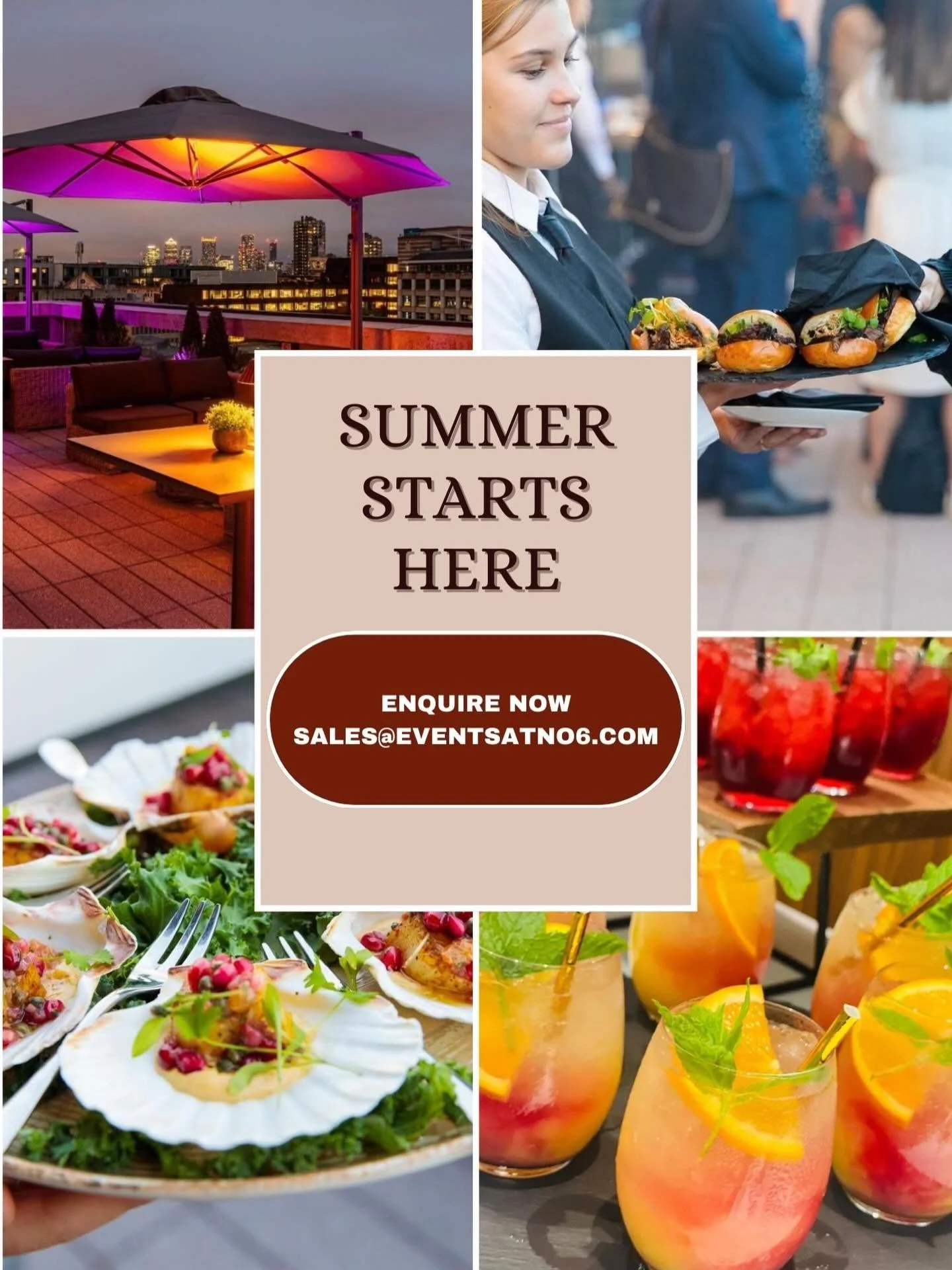 Even though the skies are grey and winter still has us reaching for our coats&hellip; we&rsquo;re already dreaming of long, golden evenings and rooftop sunsets ☀️✨

At Events @ No6, summer starts long before the season does. It starts with the planni