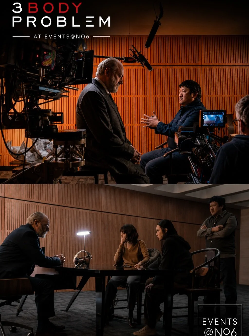Seen on screen at Events@No6 🎬

Did you spot us in 3 Body Problem?

We're proud to have welcomed the production to Events@No6, with our venue featuring as a filming location in the Netflix series.

From meetings and conferences to productions for th