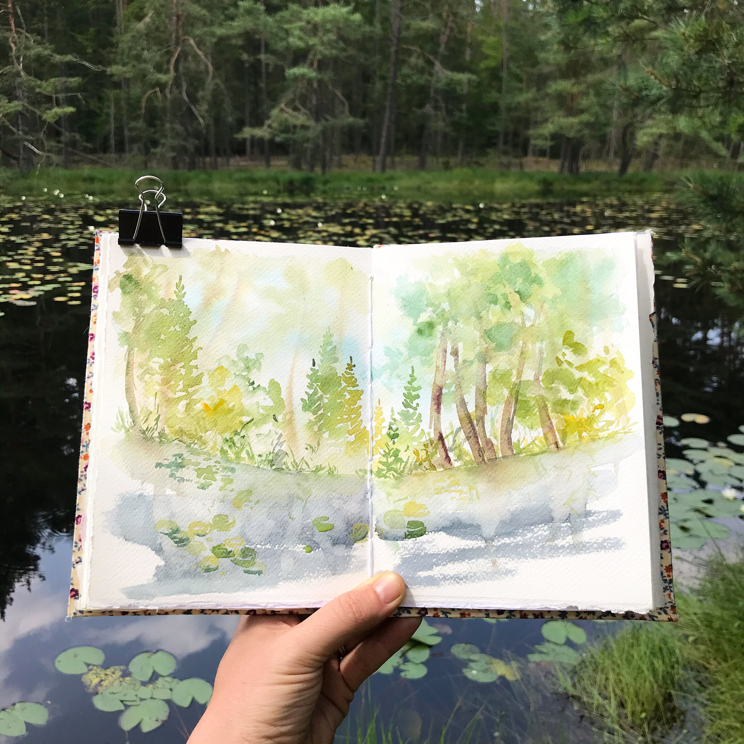 Mon carnet de voyage à l'aquarelle - watercolor sketchbook flip