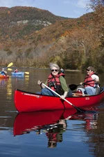 Kevin with the county manager’s admin assistant out of the James River before they overturned their canoe!