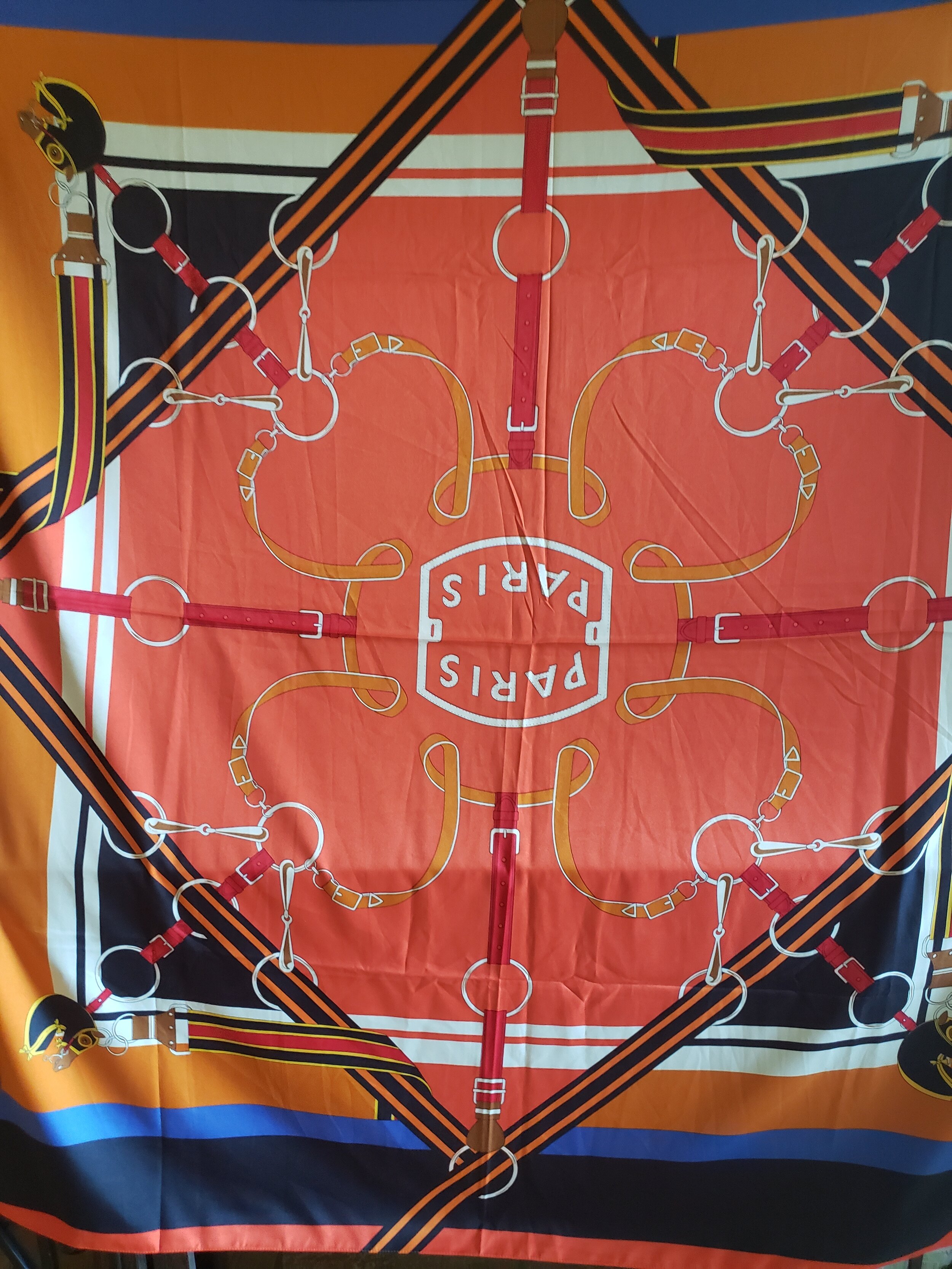 Paris in Love (red) - 100% Silk Scarf