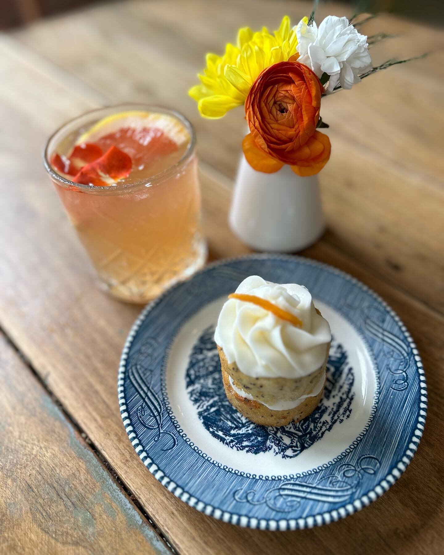 Mother&rsquo;s Day is coming! Bring mama in for an orange poppyseed mini cake and a grapefruit rose paloma! And maybe a crepe too ☺️