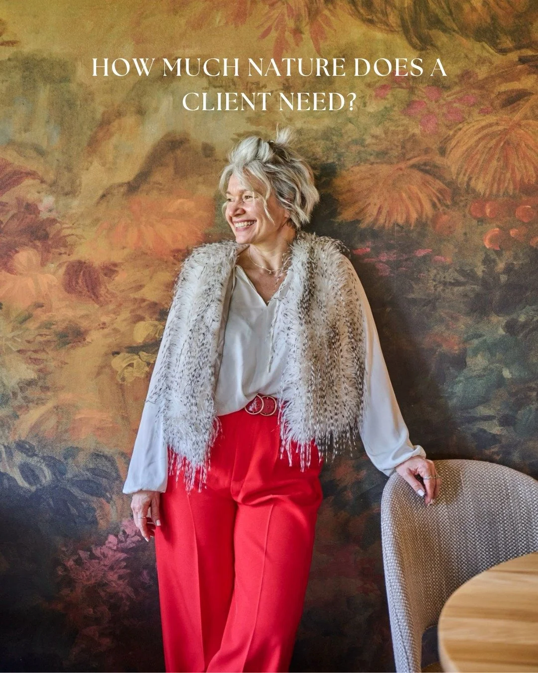 It always starts with a simple question: How much nature does a client need to feel well?

With past case studies, I know not everyone responds to design ideas the same way. Some clients feel at ease in more pared back spaces, while others thrive in 