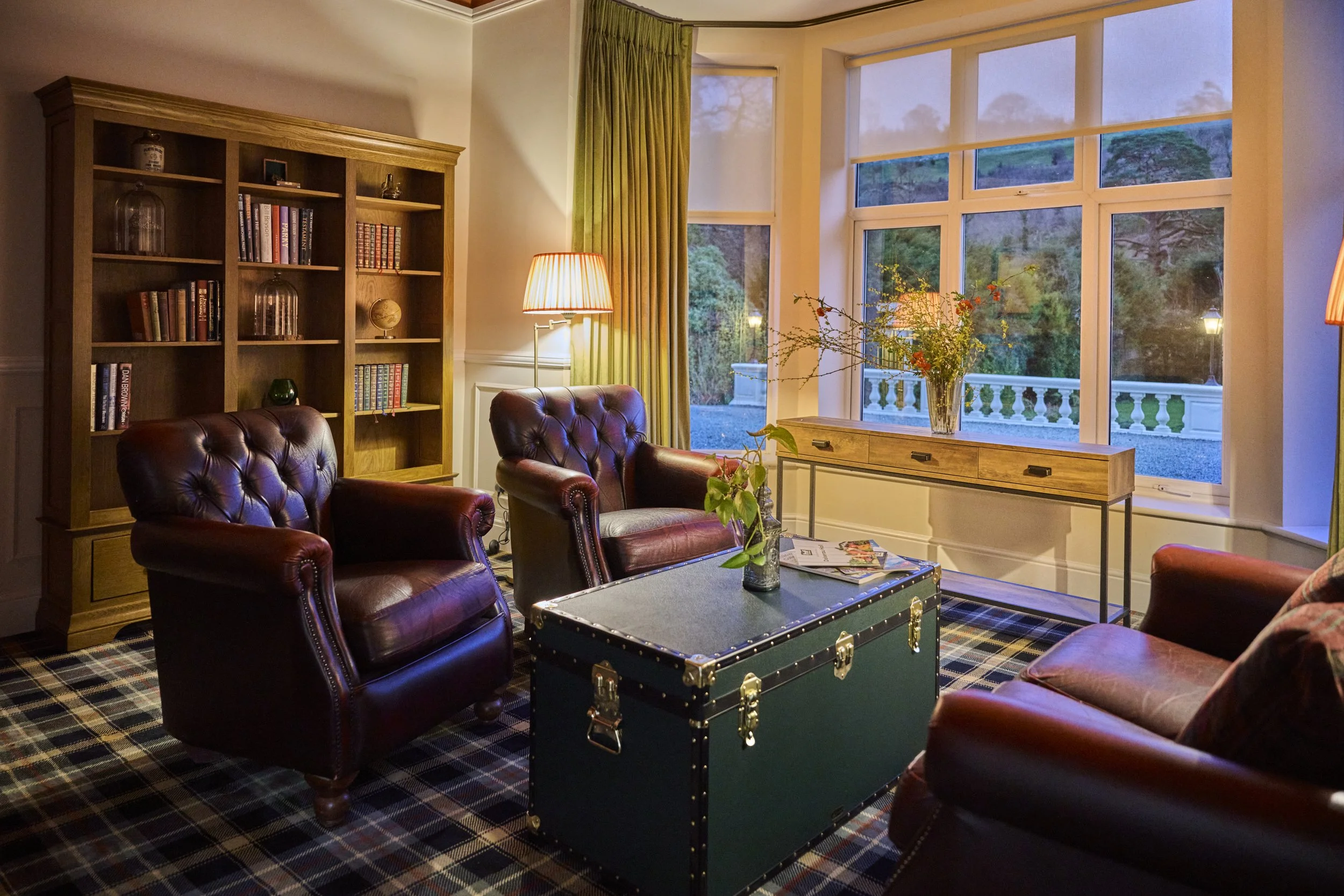 Dolserau Hall Library evening.jpg