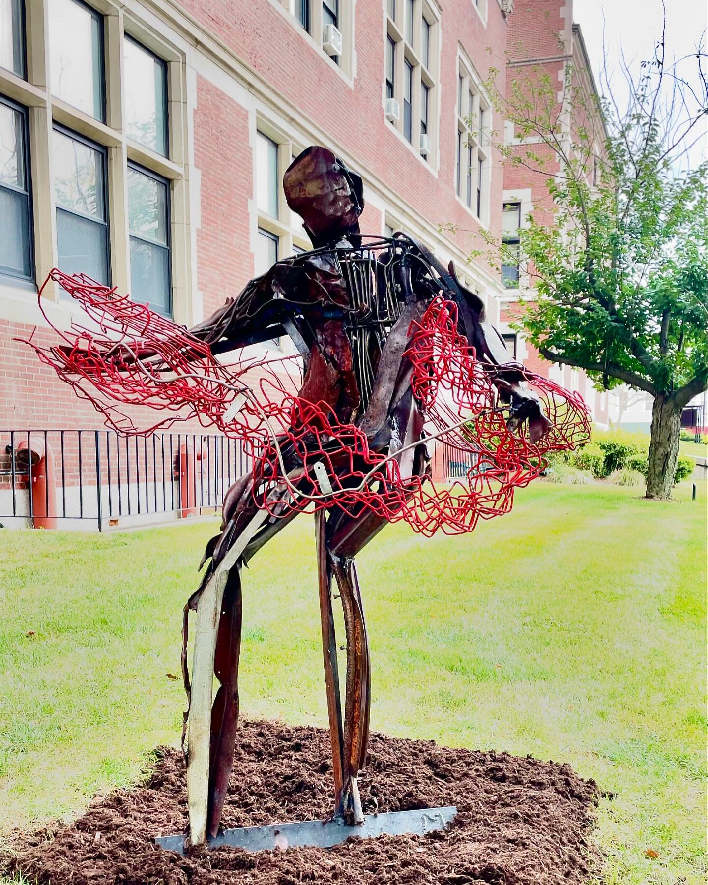 &ldquo;Violence in the News&rdquo; installed on the Clark University Campus.  There are other sculptures in the campus wide exhibit - worth a stroll. Thank you to the Clark Jury, Gloria Hall public Arts Administrator and sculptor enabler friend Chris