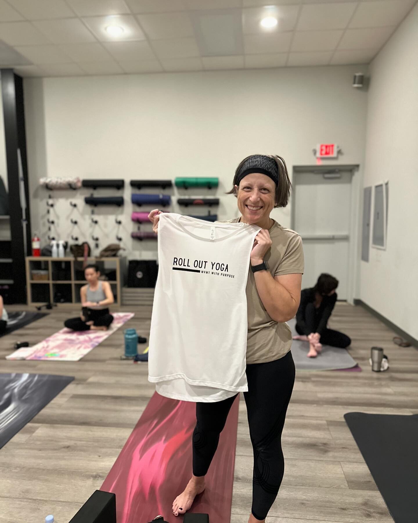 We want to take a moment to recognize Tracey, who&rsquo;s been so consistent with her yoga practice since she set a wellness goal for herself last Fall.  Great job!!!