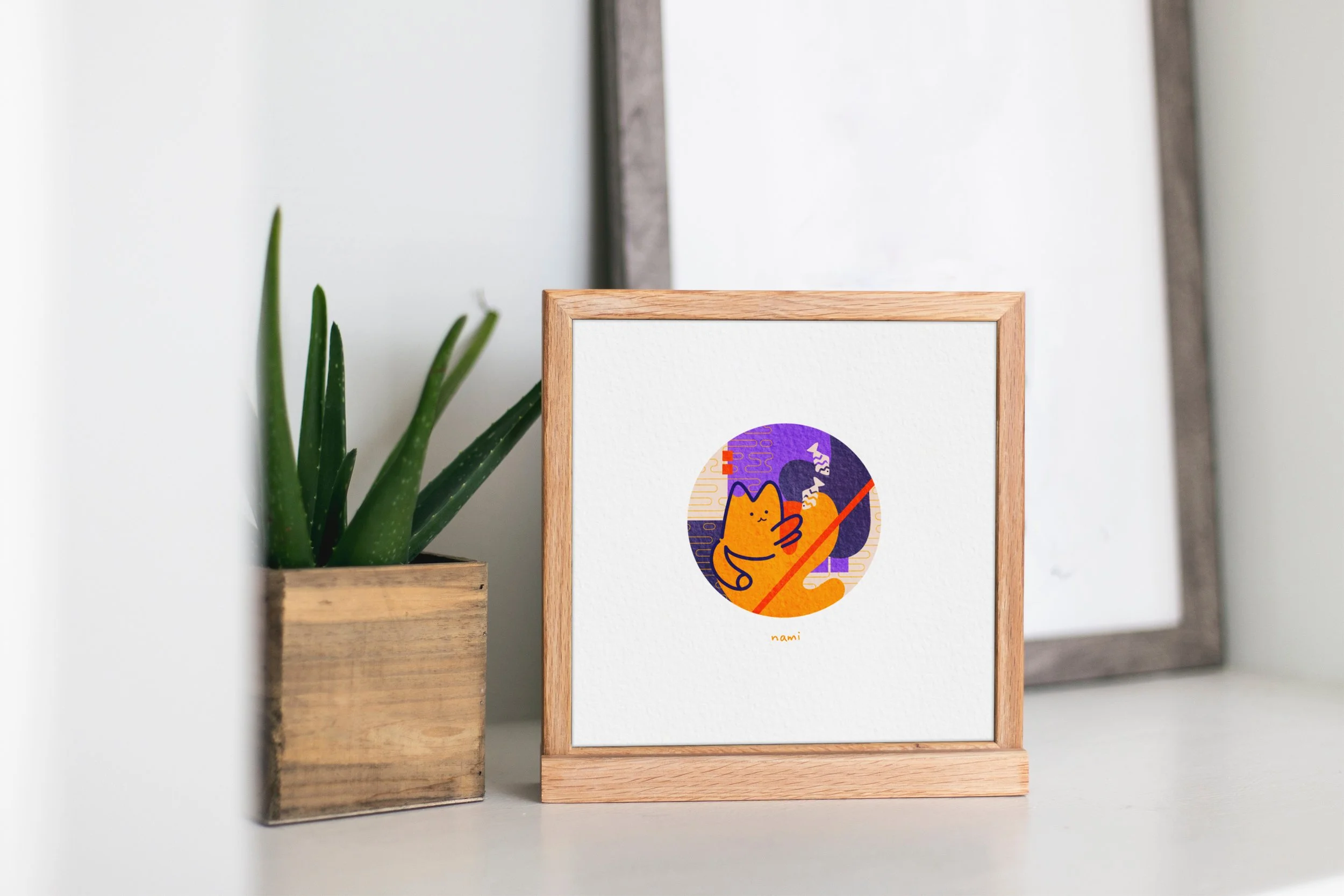 Nami - Mini Art Print 4x4in