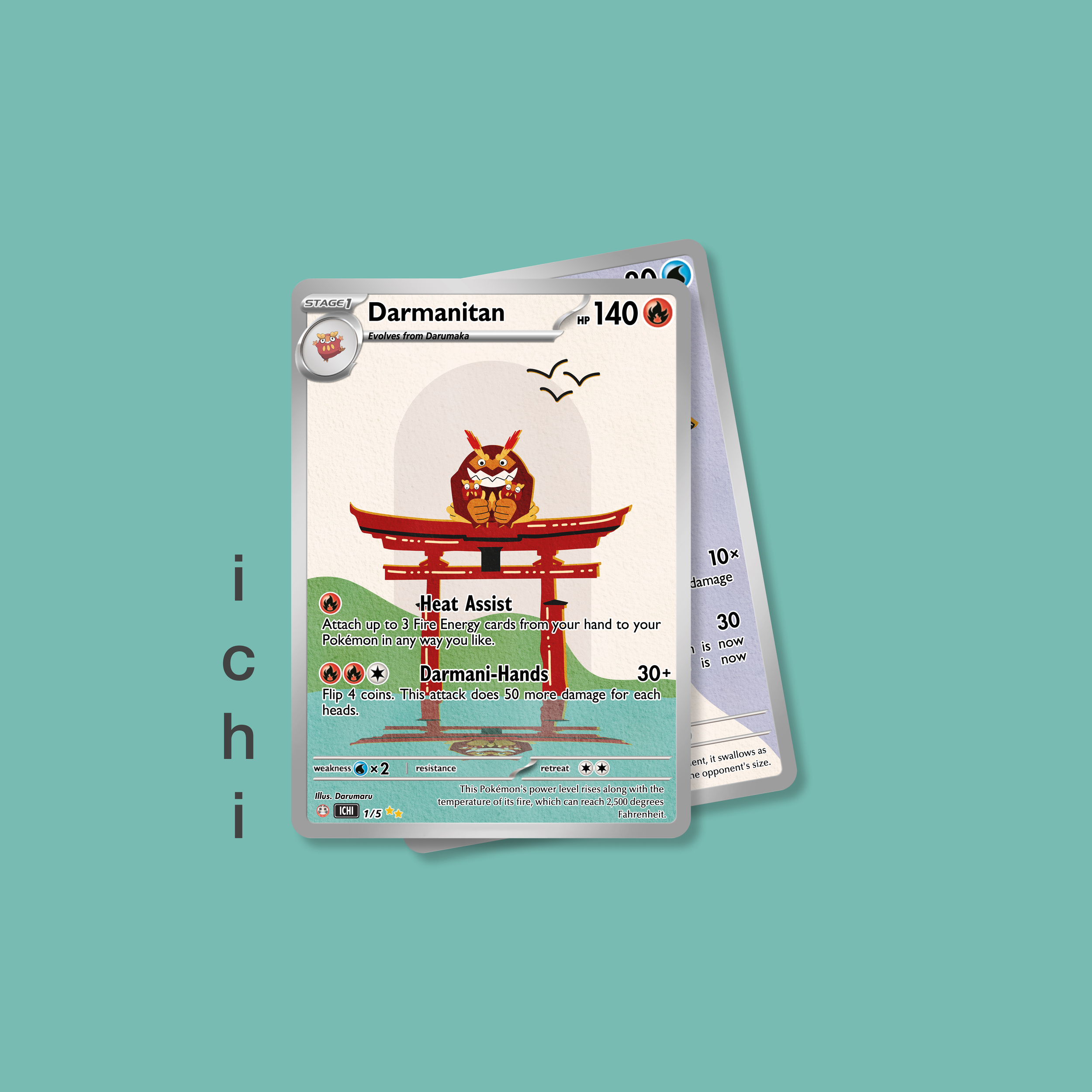 The Blazing and Zen Charm PKMN - Custom Holo Card