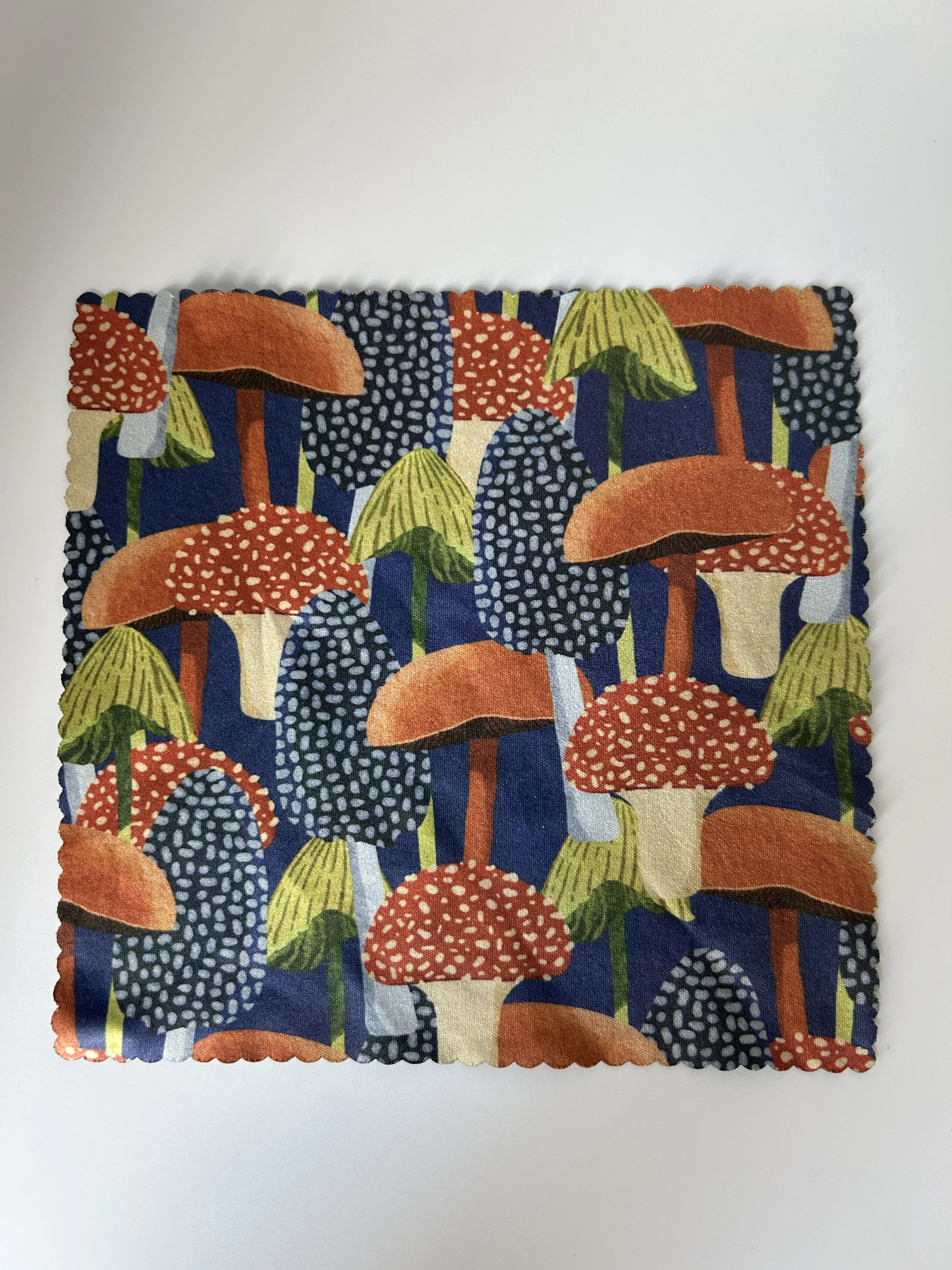 Blue Mushroom Microfiber Cloth