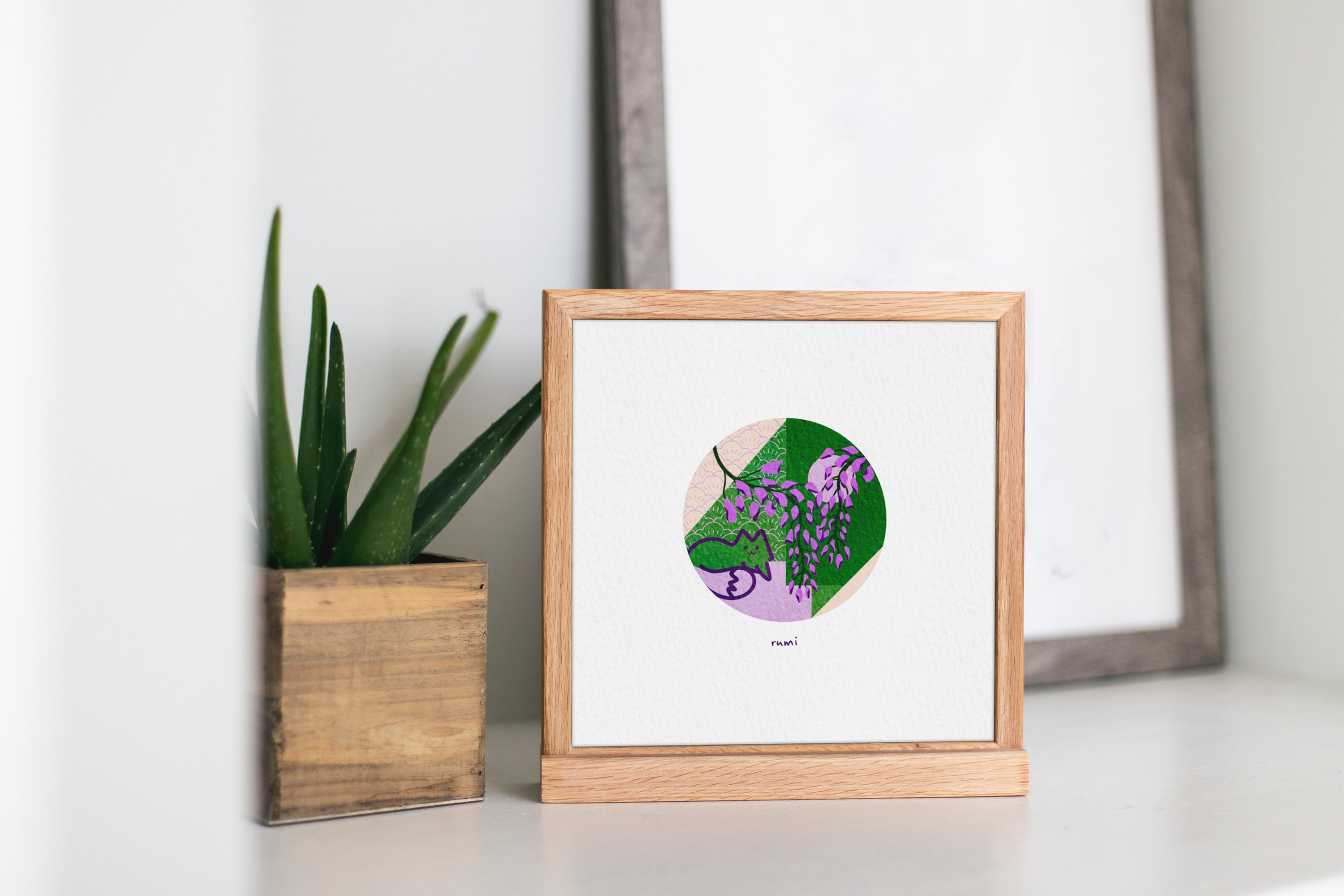 Rumi - Mini Art Print 4x4in