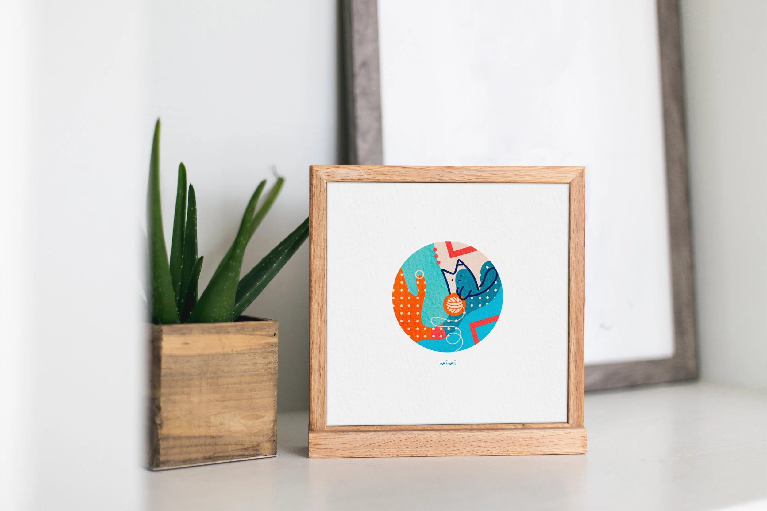 Mimi - Mini Art Print 4x4in