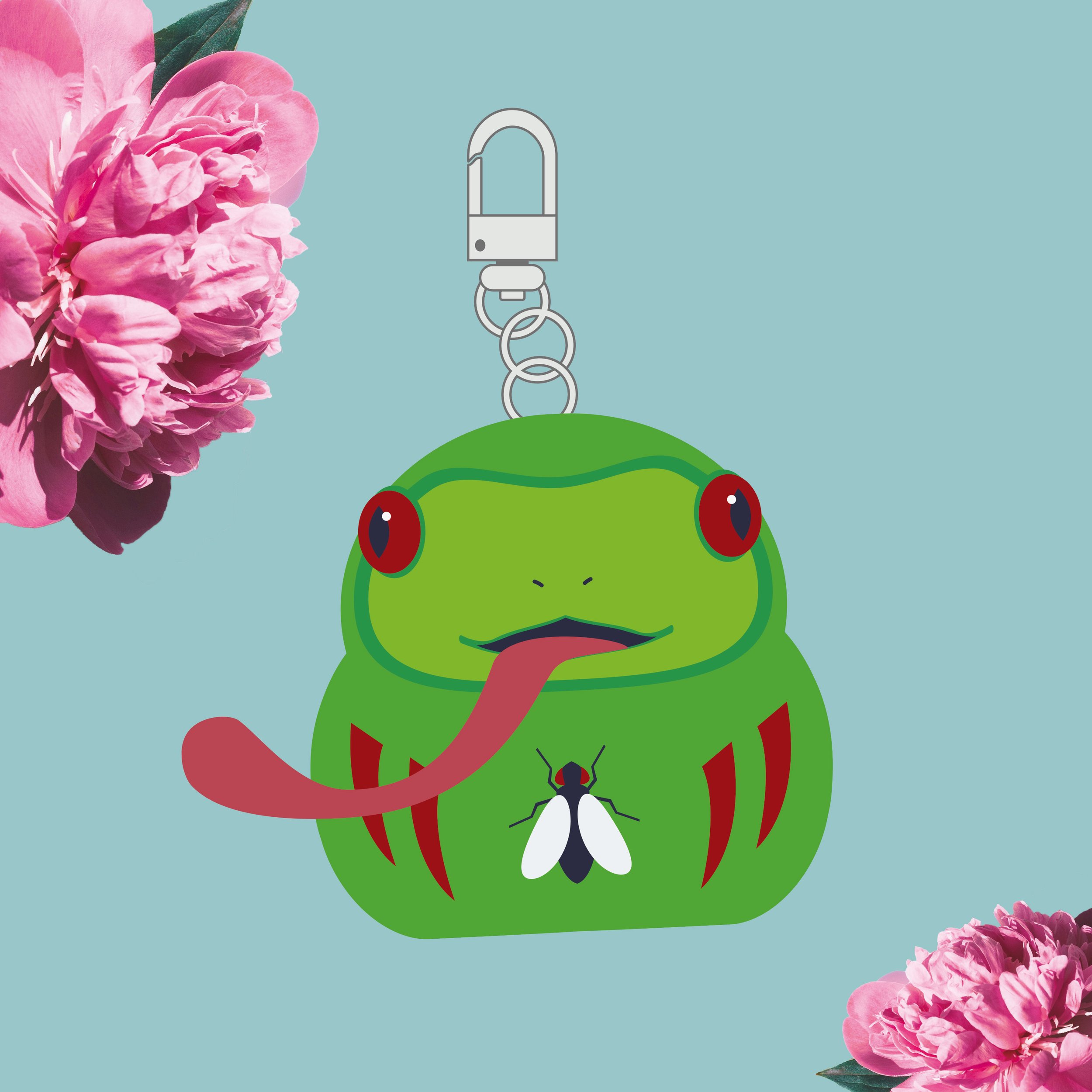 Red eyed tree frog Keychain MU.jpg